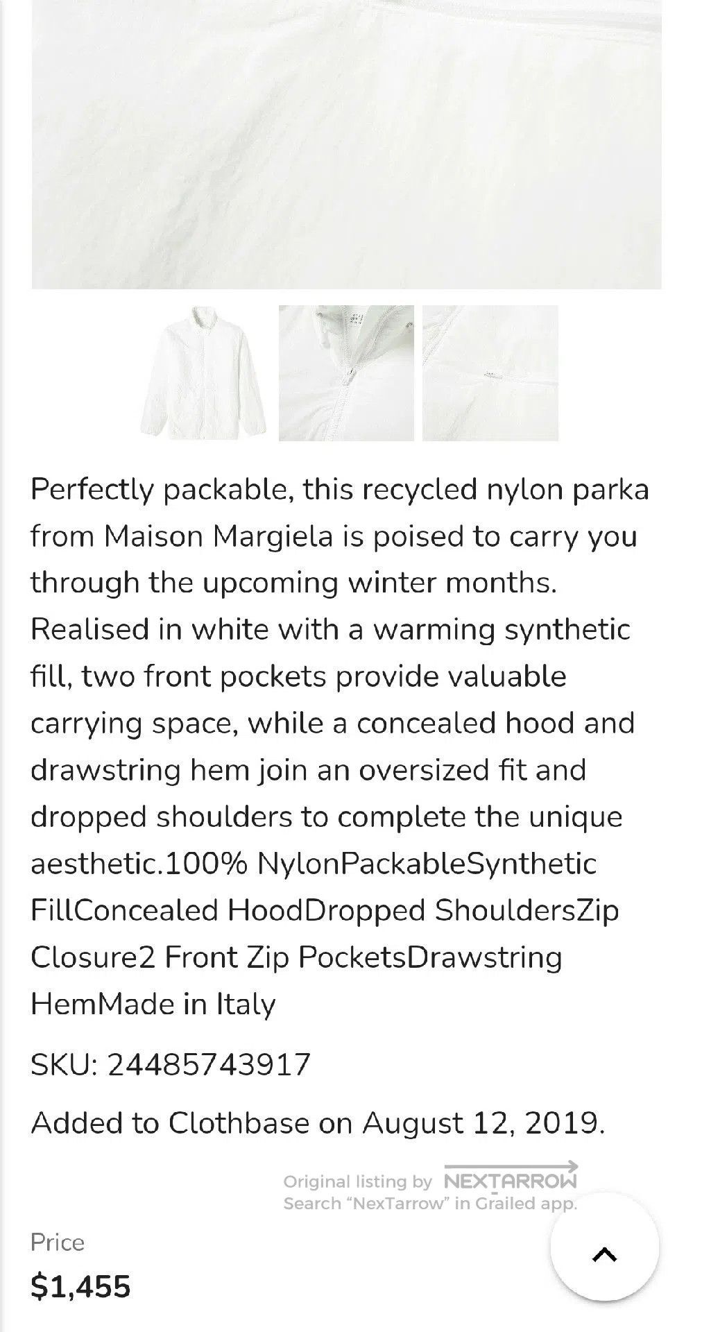 Maison Margiela Maison Margiela 19AW Packable Recycled Nylon Parka. Size US M / EU 48-50 / 2 - 9 Thumbnail