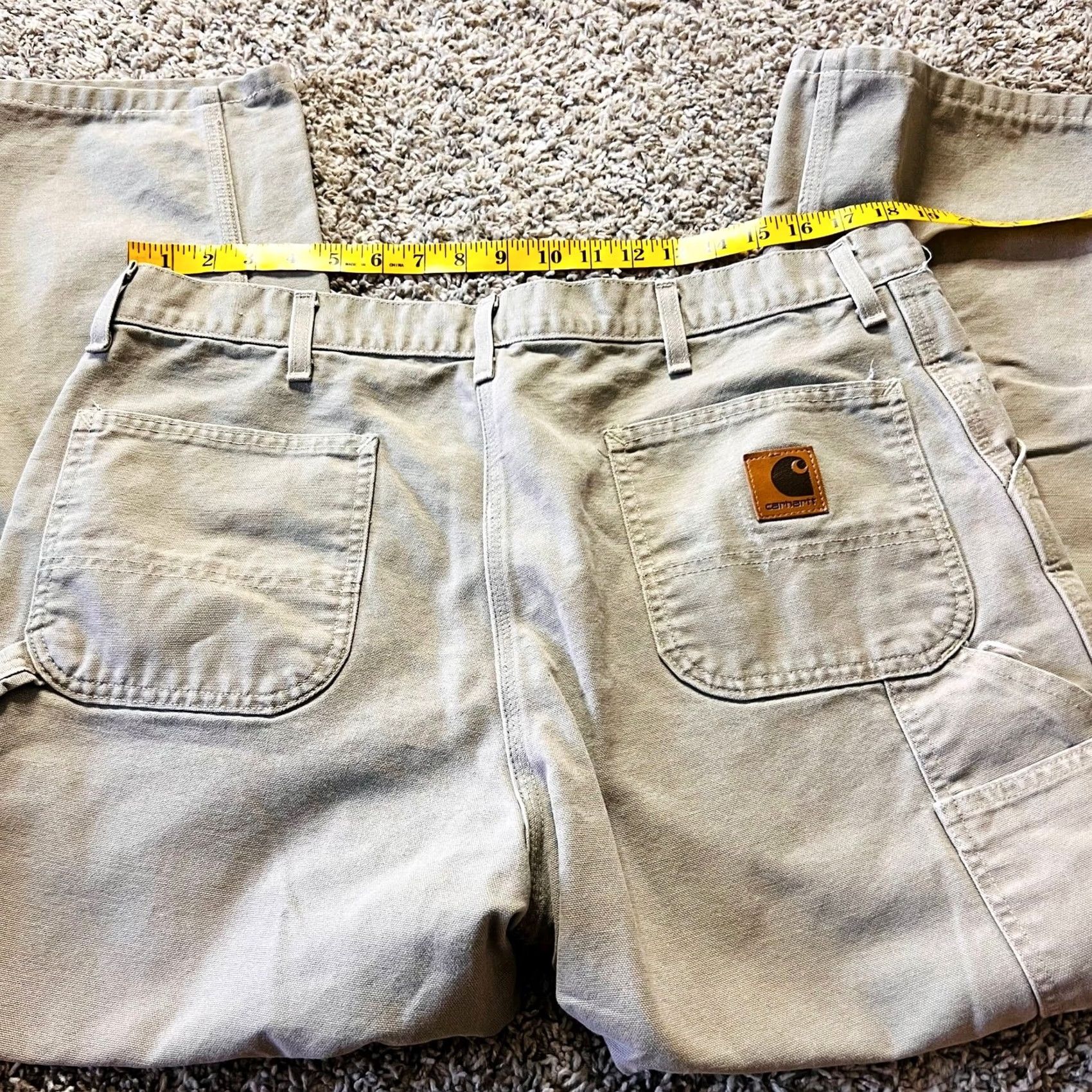 Carhartt Carhartt Pants, Men, 40x32, Khaki, Carpenter, Regular, Beige, Inseam 32, Work Pants, Vintage, 90s, Mens Size US 40 / EU 56 - 2 Thumbnail
