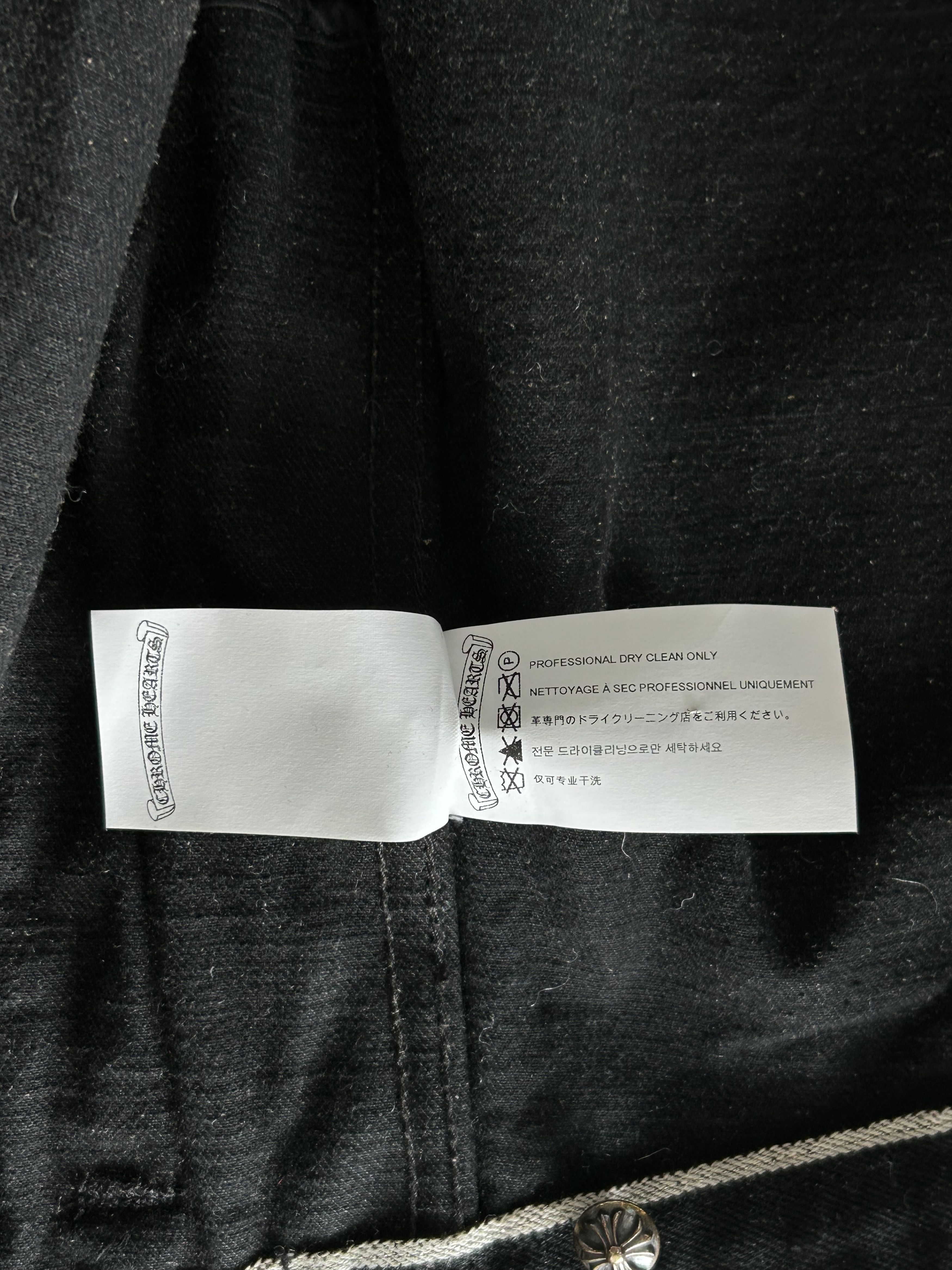 Chrome Hearts Chrome Hearts Black Shearling Denim Jacket Size US L / EU 52-54 / 3 - 7 Thumbnail
