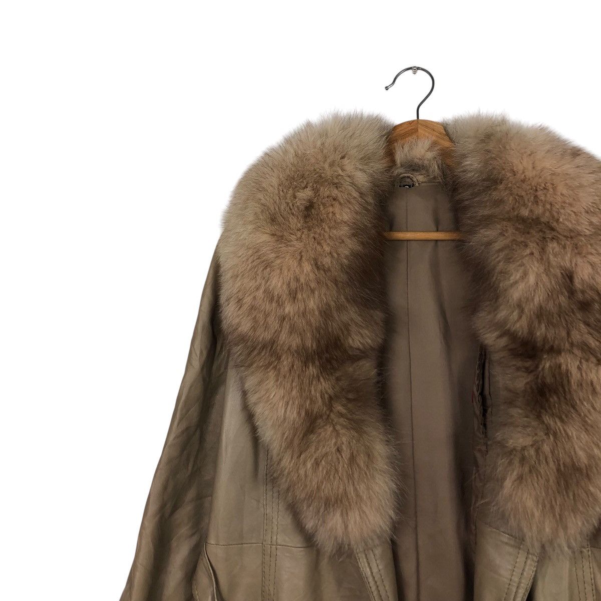 Japanese Brand 📌Vintage Long Leather Jacket Partina Double Breast Fur Size US M / EU 48-50 / 2 - 9 Thumbnail