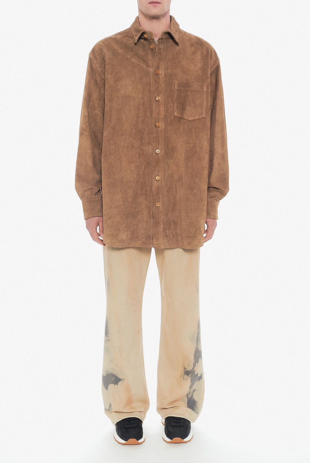 Marni Last Size Marni Suede Brown Shirt Size US M / EU 48-50 / 2 - 8 Thumbnail