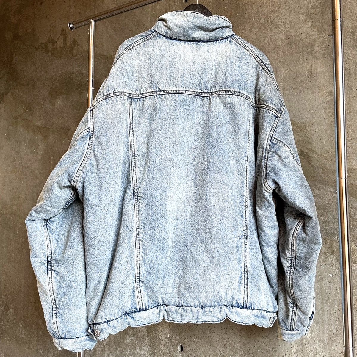 Balenciaga SAMPLE Padded Japanese Denim Jacket Size US XL / EU 56 / 4 - 2 Thumbnail