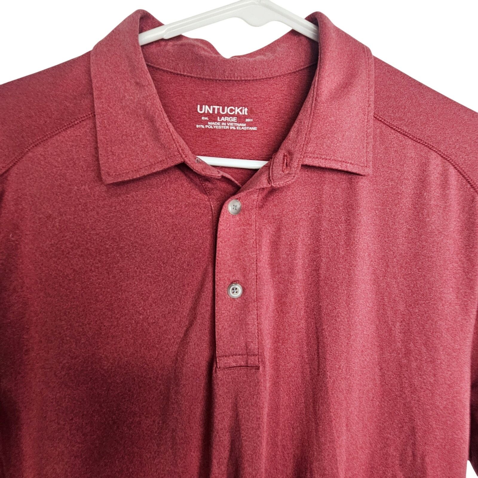 UNTUCKit Untuckit Mens Polo Shirt Sz L Business Casual Preppy Stretch Size US L / EU 52-54 / 3 - 2 Thumbnail
