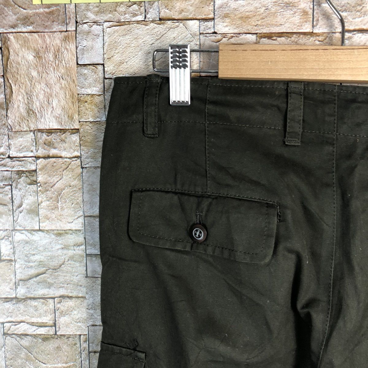 Japanese Brand Human Woman Green Cargo Multipocket Pants #A161 Size 29" - 15 Thumbnail