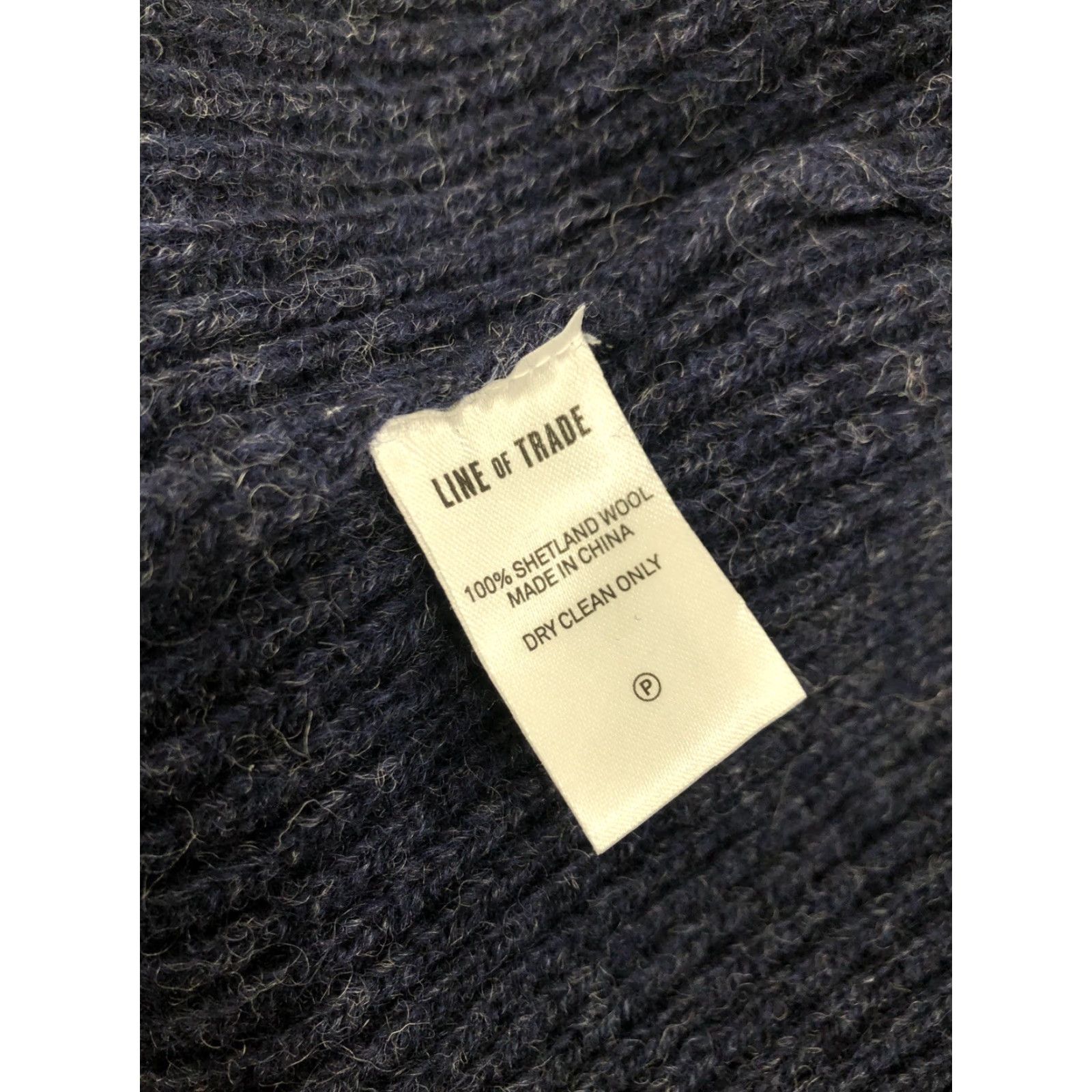 Vintage LINE OF TRADE SHETLAND WOOL Cardigan Mens 2XL Sweater Blue Wool Lined 2XL Mens Size US XXL / EU 58 / 5 - 5 Thumbnail
