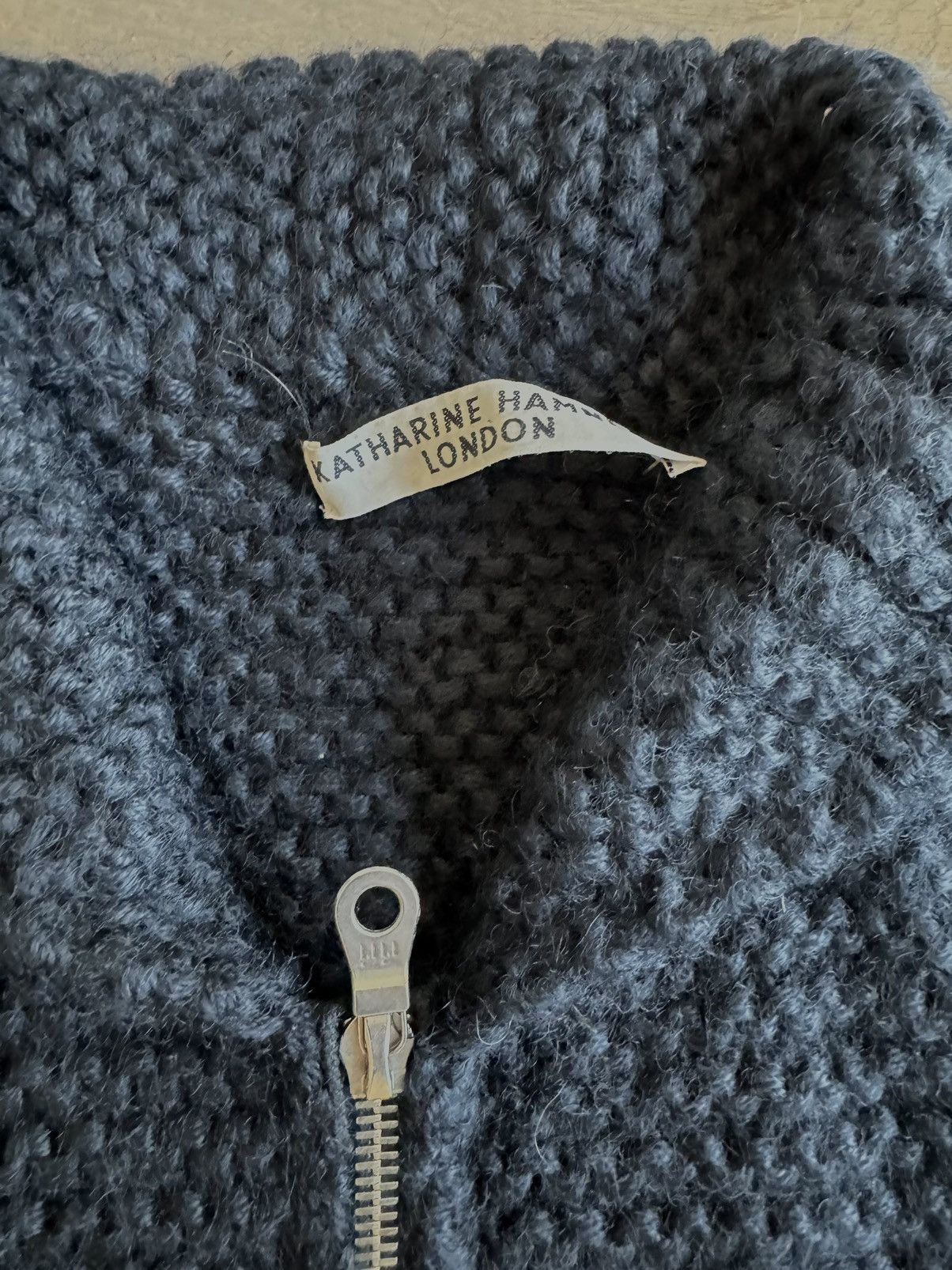 Katharine Hamnett London VTG Katharine Hamnett intarsia knit zip Cardigan Sz M Size US M / EU 48-50 / 2 - 5 Thumbnail