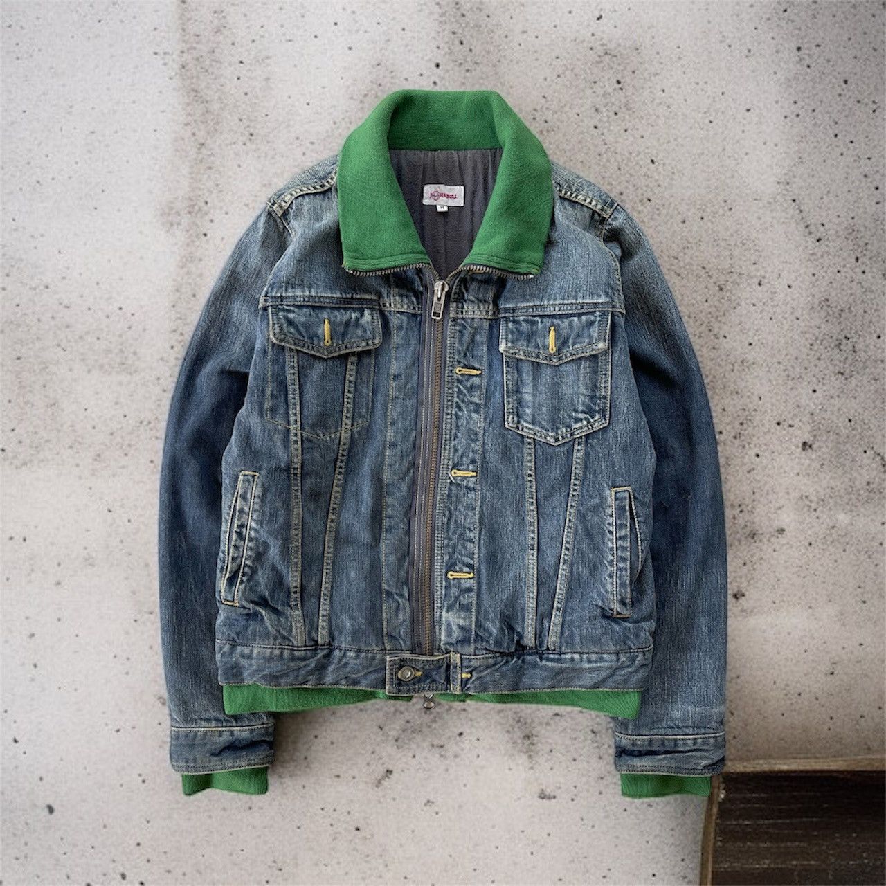 Johnbull 🔥VINTAGE JOHN BULL MEN'S LAYERED DESIGN DENIM TRUCKER JACKET Size US M / EU 48-50 / 2 - 1 Thumbnail