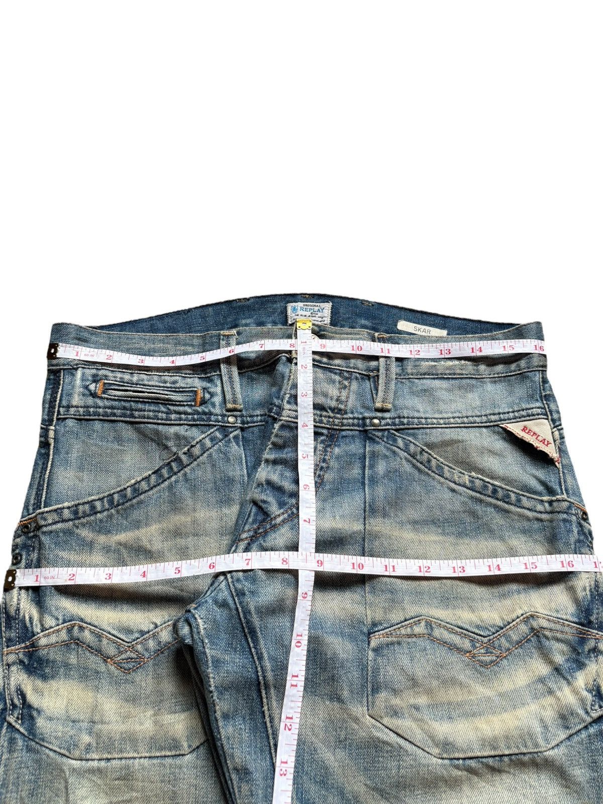 Replay Vintage Replay Skar Rusty Mud Wash Distressed Baggy Jeans Size US 32 / EU 48 - 15 Thumbnail