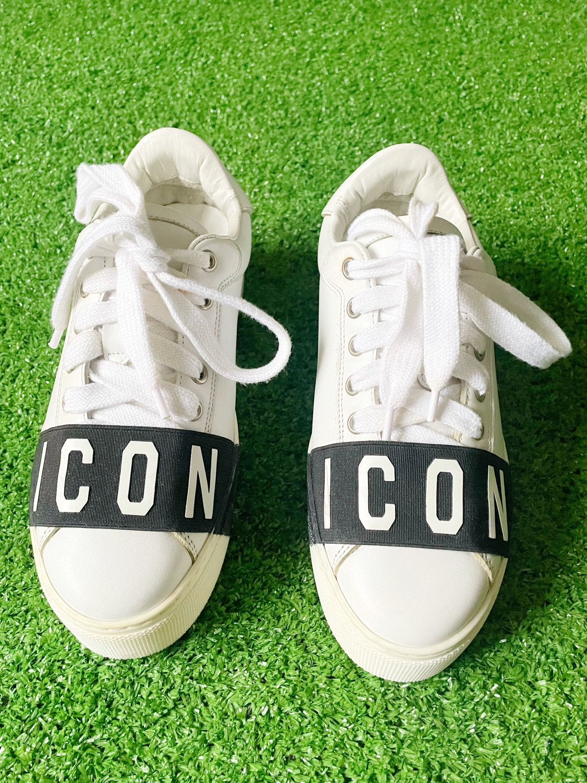 Dsquared2 Dsquared ICON Women Leather Sneakers Big Logo High Sole 36 Size US 6 / IT 36 - 5 Thumbnail