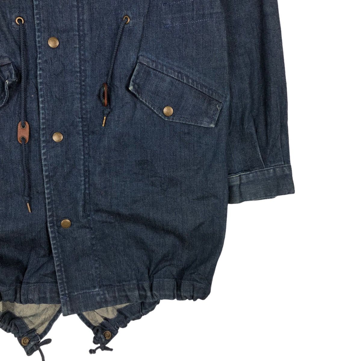 Japanese Brand 🔥Fish Tail Denim Parka Jacket X-Girl Japan Bondage Biker Size US M / EU 48-50 / 2 - 5 Thumbnail