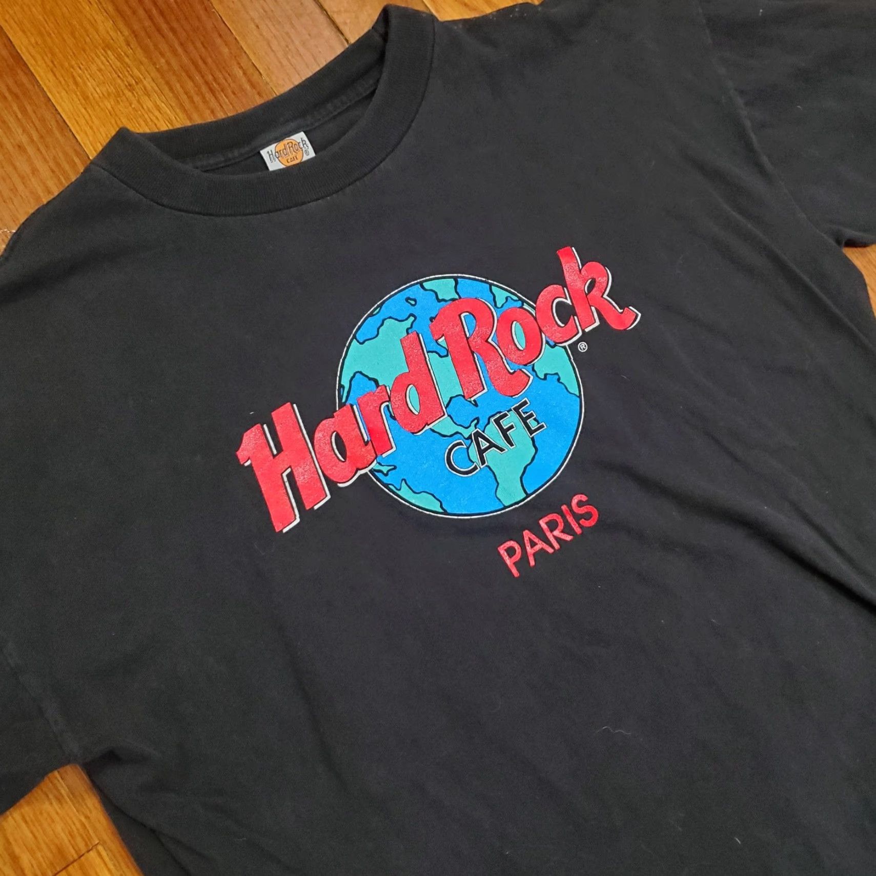 Hard Rock Cafe VINTAGE Hard Rock Cafe Shirt Mens Large Black Paris France Graphic Tee 90s Size US L / EU 52-54 / 3 - 2 Thumbnail