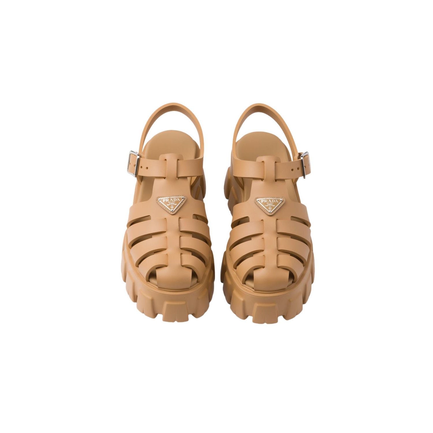 Prada PRADA Monolith $895 Barley Rubber Sandals New & Authentic (W Size US 7 / IT 37 - 3 Thumbnail