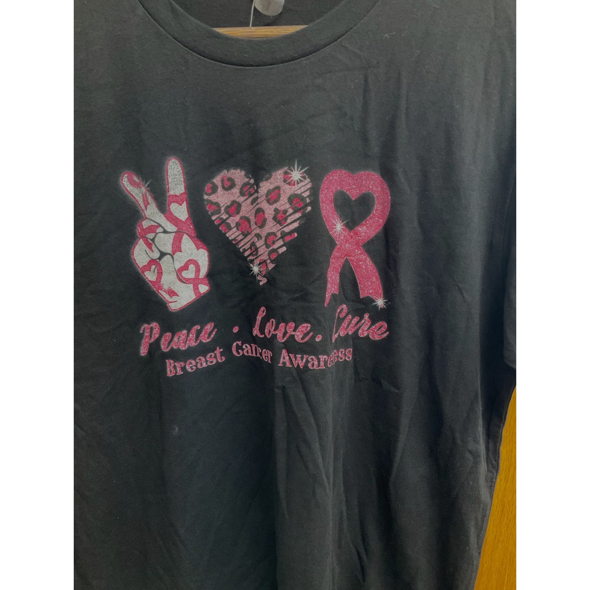 Other Squishy Faces - Peace Love Cure Breast Cancer Awareness S Size S / US 4 / IT 40 - 3 Thumbnail