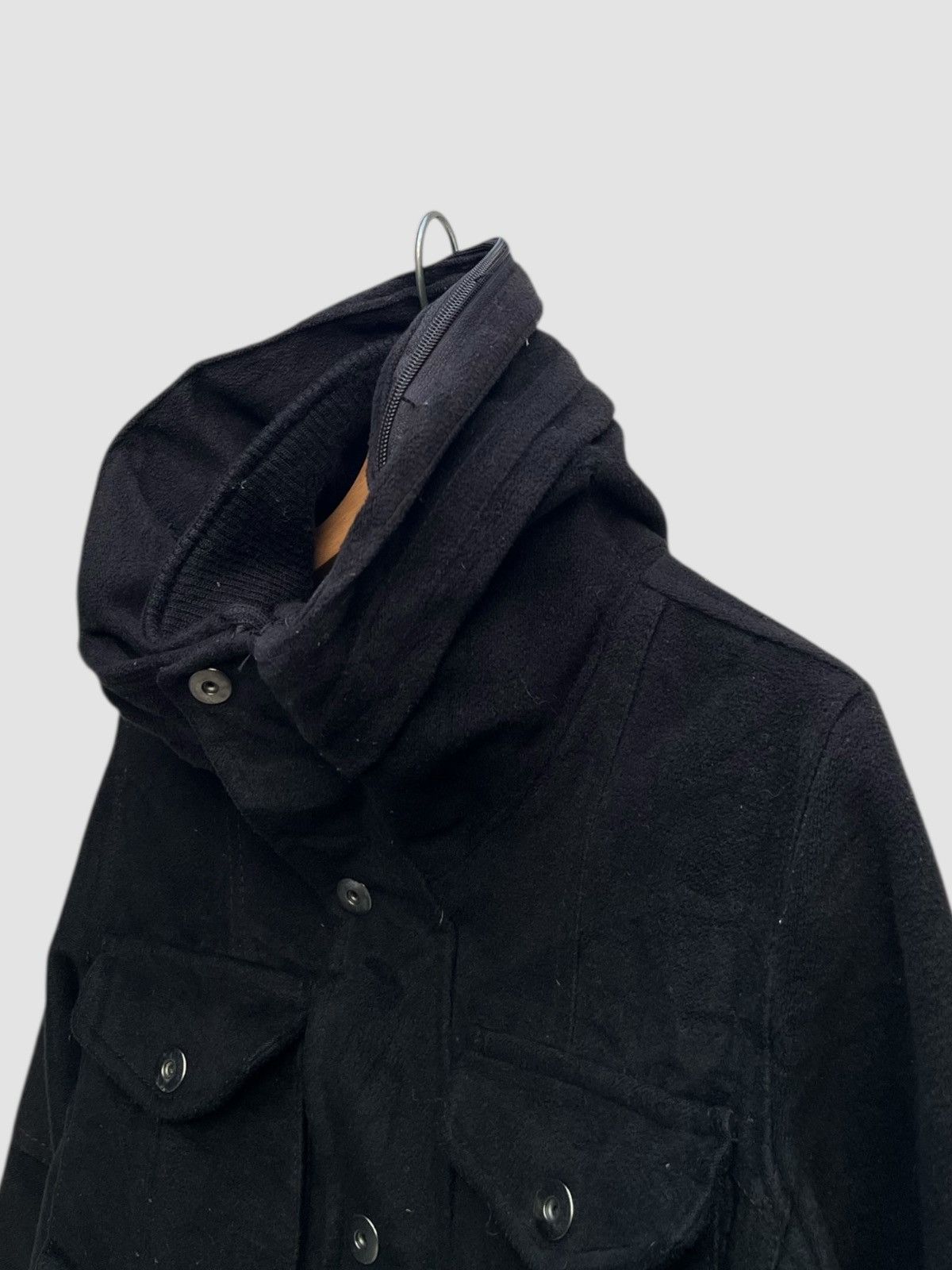 Le Grande Bleu (L.G.B.) Amorte Black Hooded Utility Bono Jacket Size US M / EU 48-50 / 2 - 8 Thumbnail
