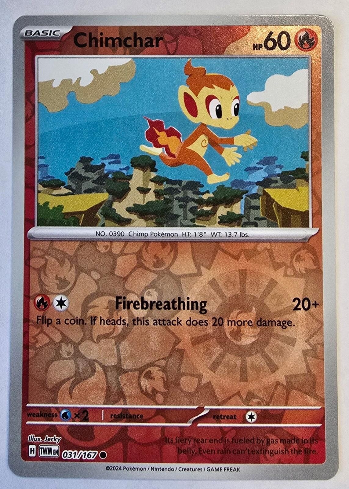 Pokemon Chimchar #031/167 Size ONE SIZE - 1 Thumbnail