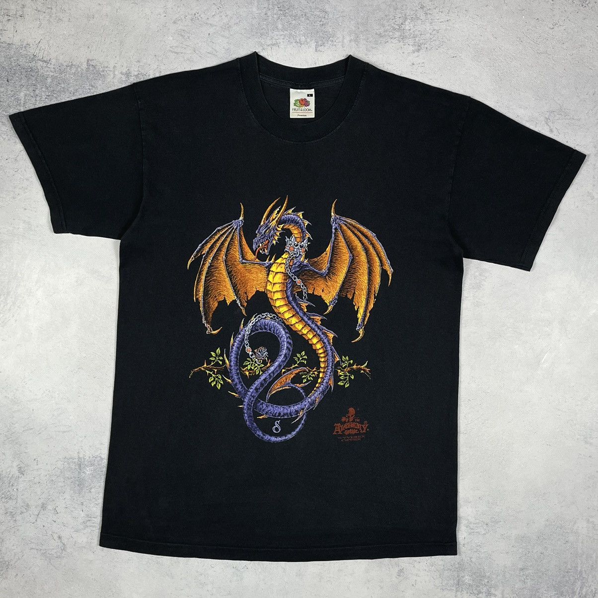 Vintage Vintage Alchemy Gothic Y2K Dragon T Shirt 90’s Size US L / EU 52-54 / 3 - 2 Thumbnail