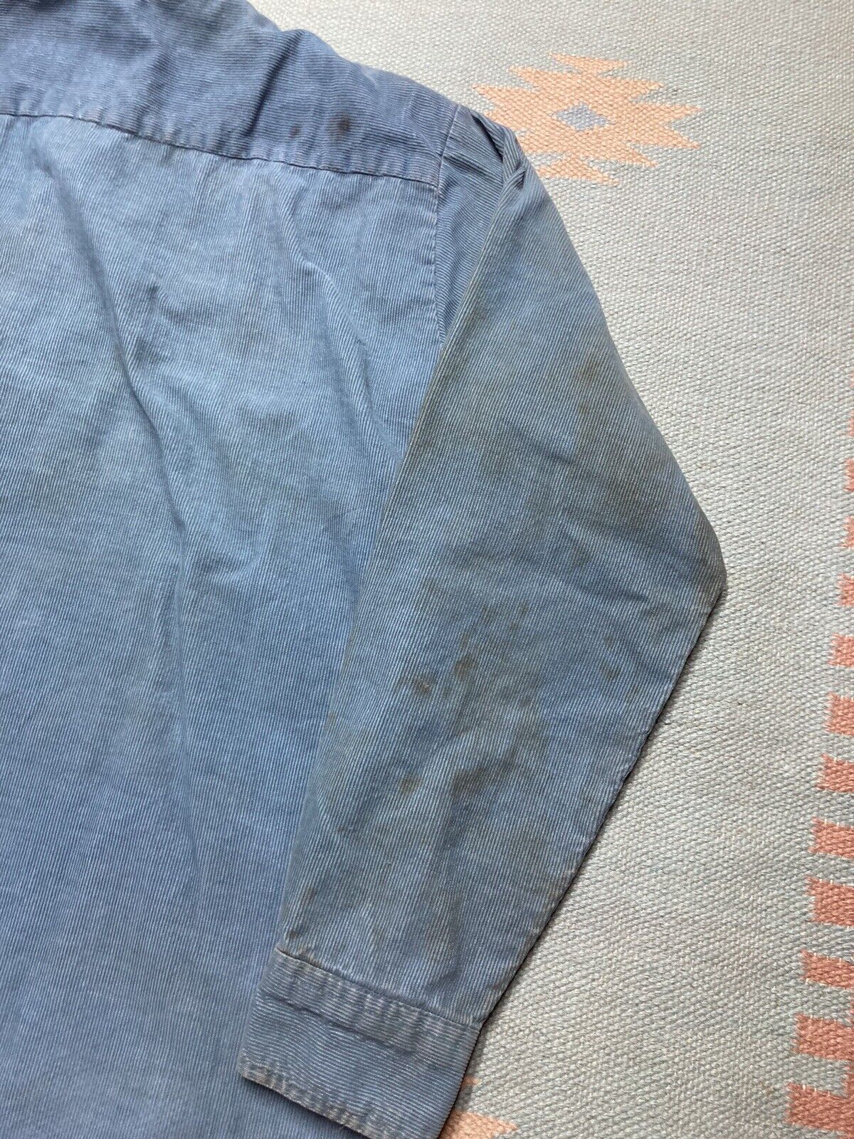 Vintage Vtg 60s button shirt corduroy hippie embroidered farm large Size US L / EU 52-54 / 3 - 8 Thumbnail