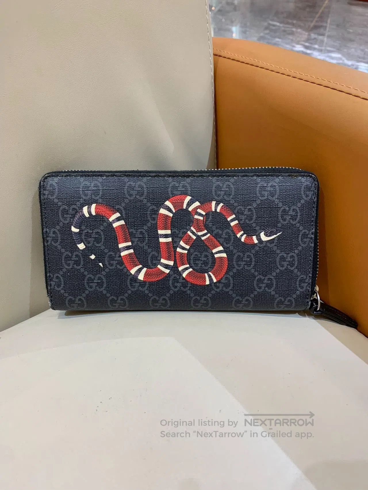 Gucci Gucci Supreme Coral Snake Long Zip Wallet. Size ONE SIZE - 1 Thumbnail