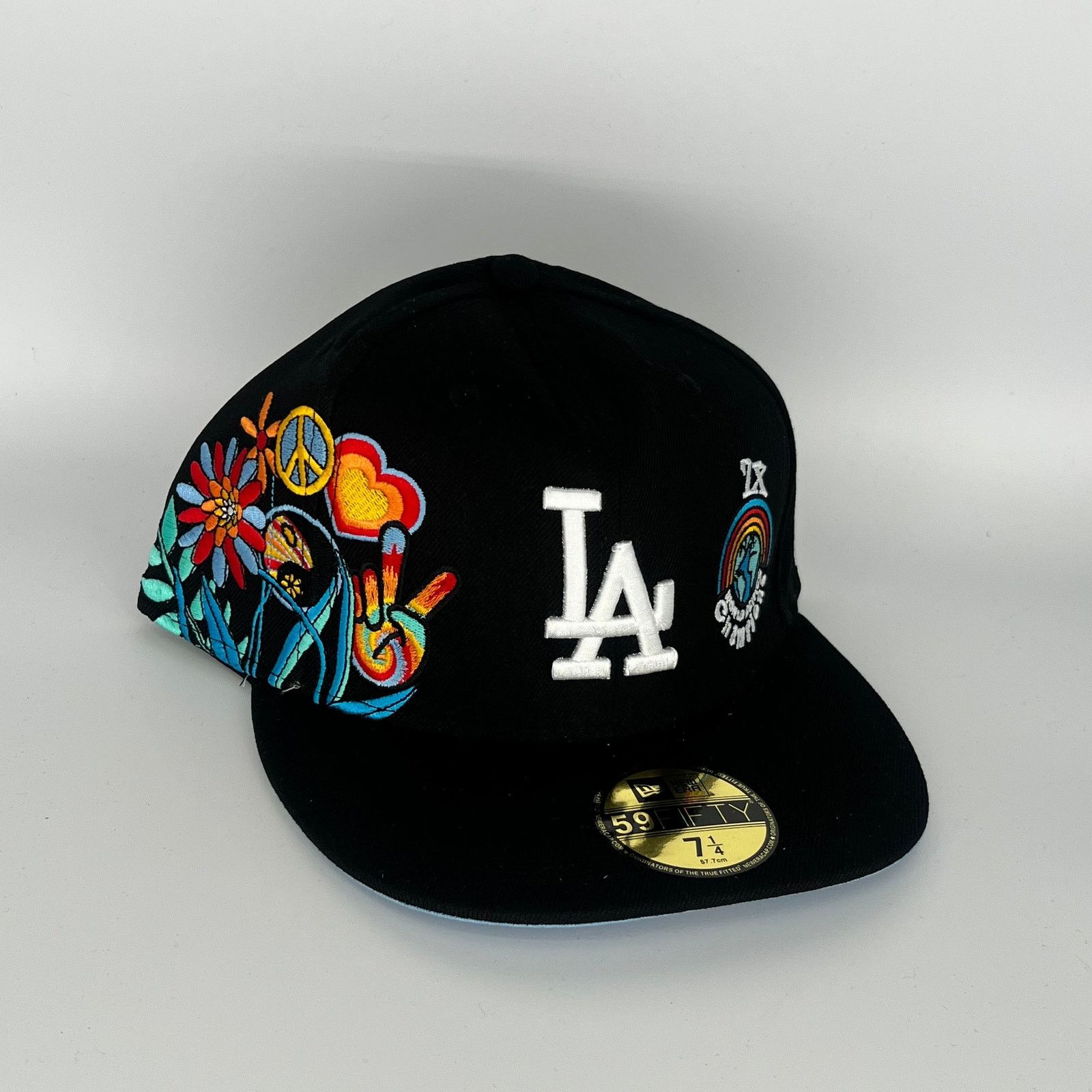 New Era Size 7 1/4 Black Los Angeles Dodgers 7 World Series Champ Size ONE SIZE - 1 Thumbnail