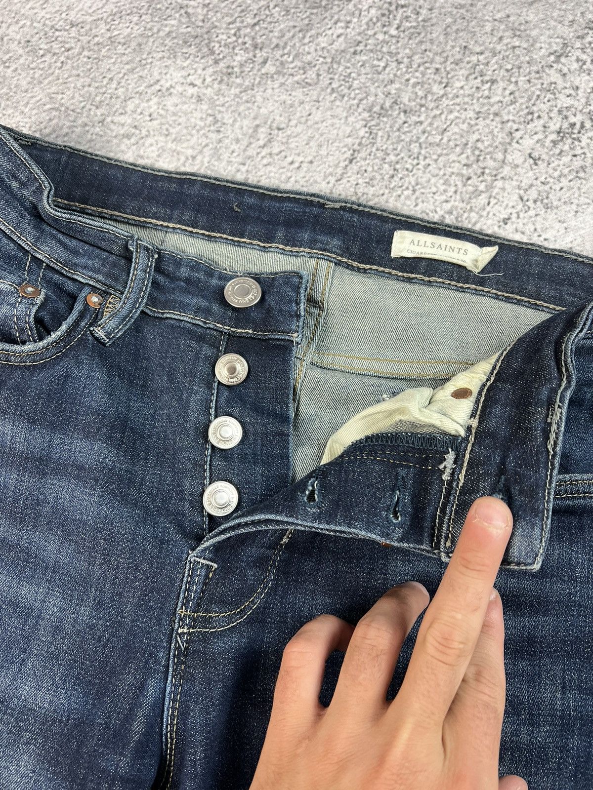 20471120 × Allsaints × Japanese Brand All saints cigarette denim jeans Size US 30 / EU 46 - 14 Thumbnail