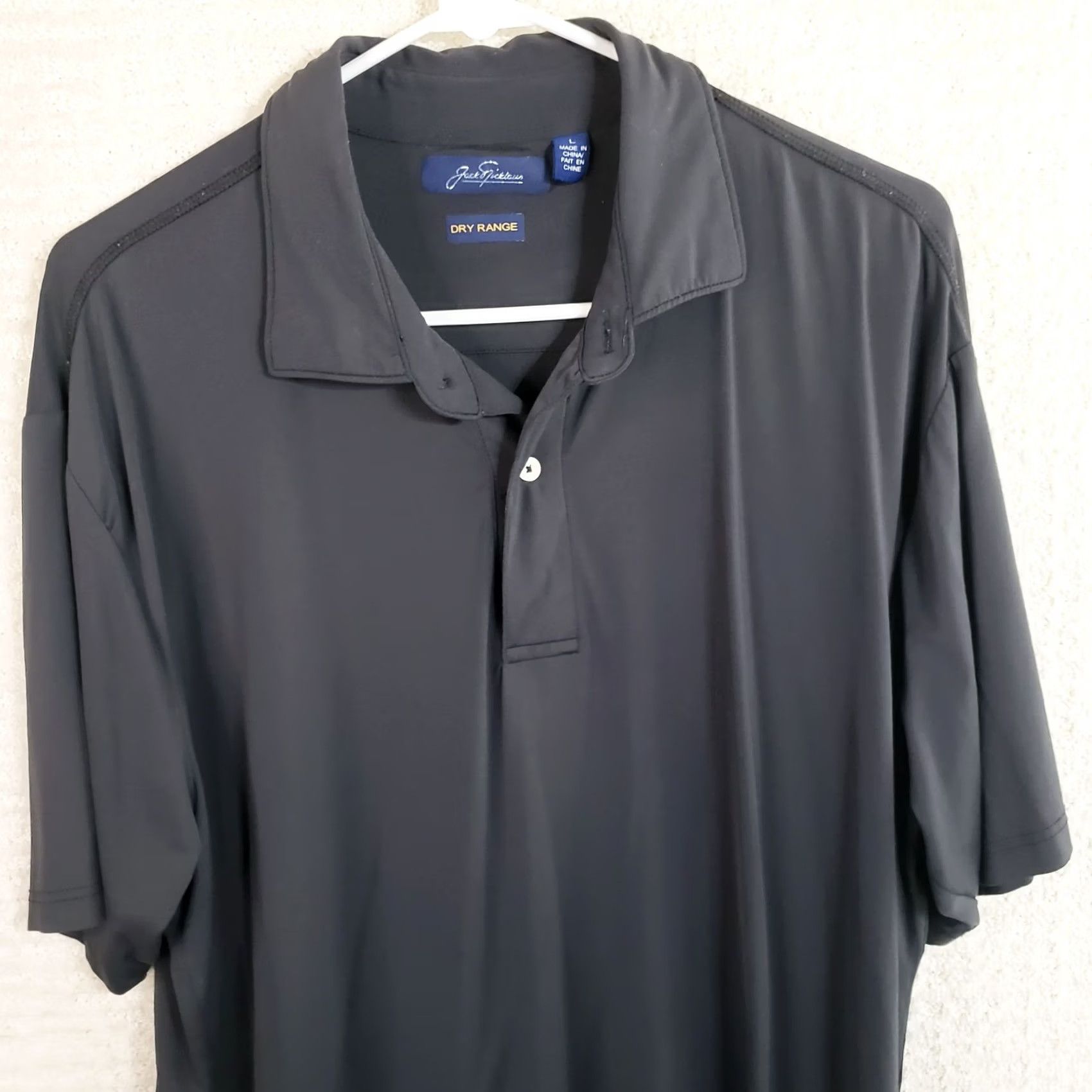 Vintage Jack Nicklaus Polo Shirt Men's L Black Short Sleeve Nylon Spandex Golf Casual Breathable Logo Shirt | Regular Fit Size US L / EU 52-54 / 3 - 2 Thumbnail