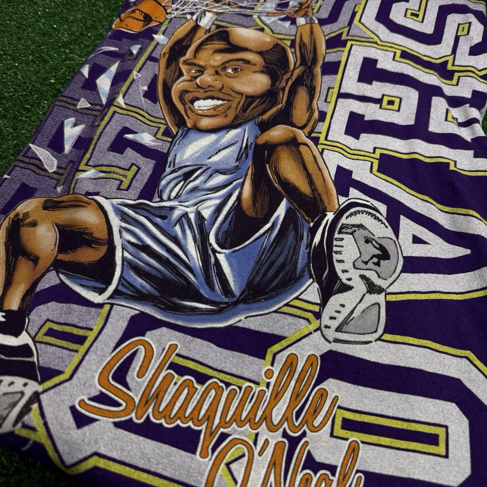 Paul & Shark Vintage Y2K Shaq Lakers Long Sleeve Shirt Purple Tee Large Size US L / EU 52-54 / 3 - 2 Thumbnail