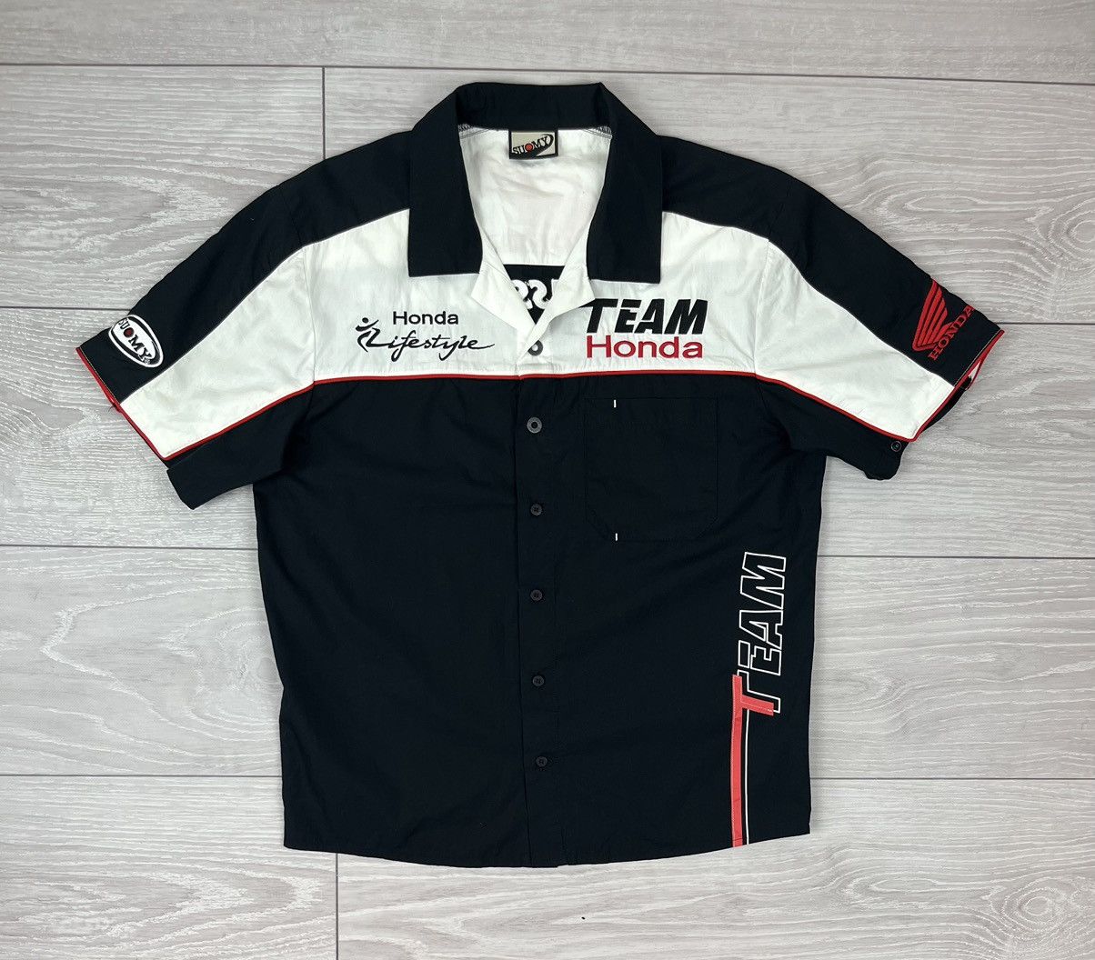 Honda Honda Racing Team Vintage 00s Short Sleeve Shirt Size US L / EU 52-54 / 3 - 1 Thumbnail