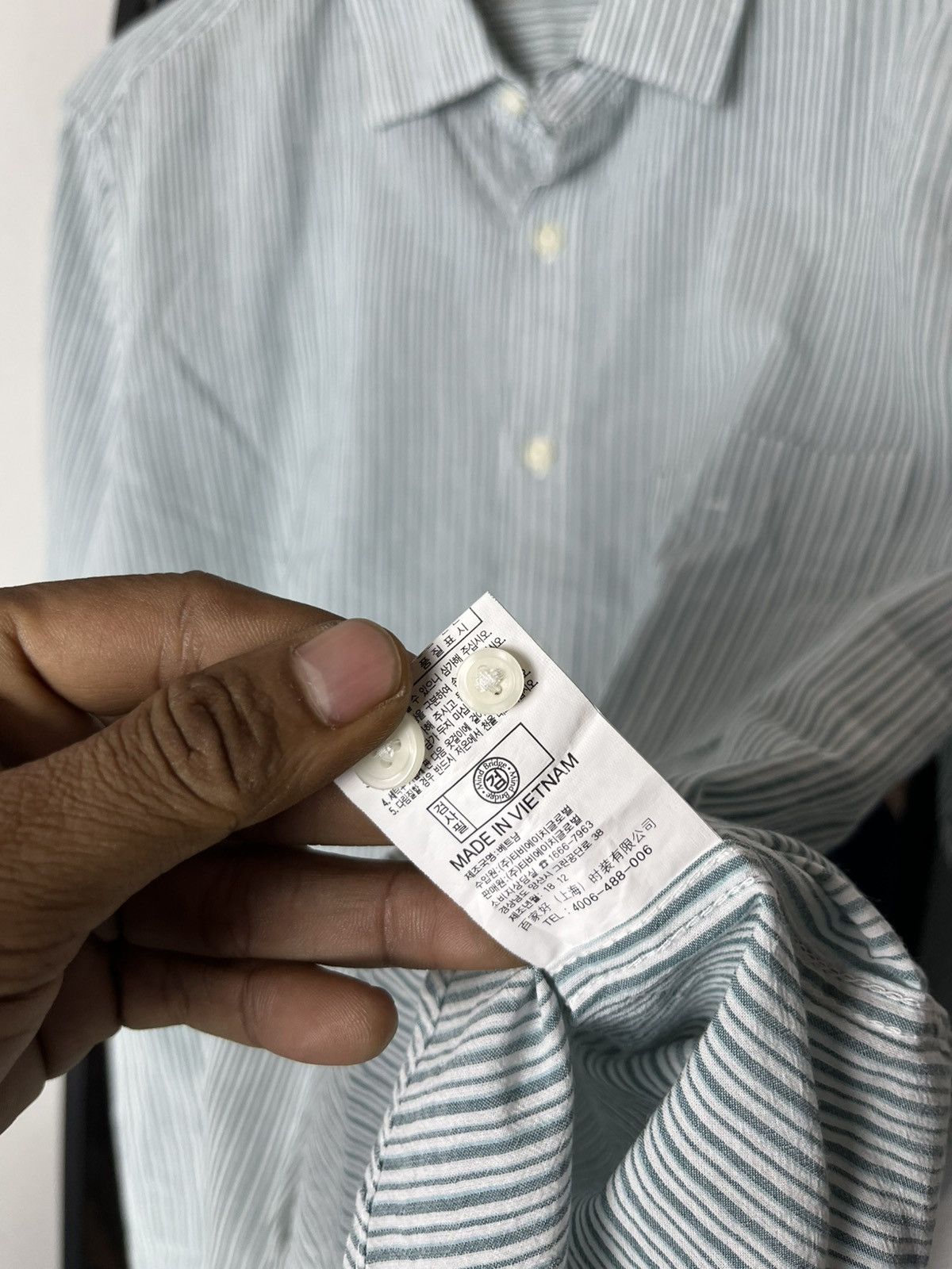 Japanese Brand Mindbridge striped button ups shirt /balenciaga/prada/issey Size US M / EU 48-50 / 2 - 8 Thumbnail