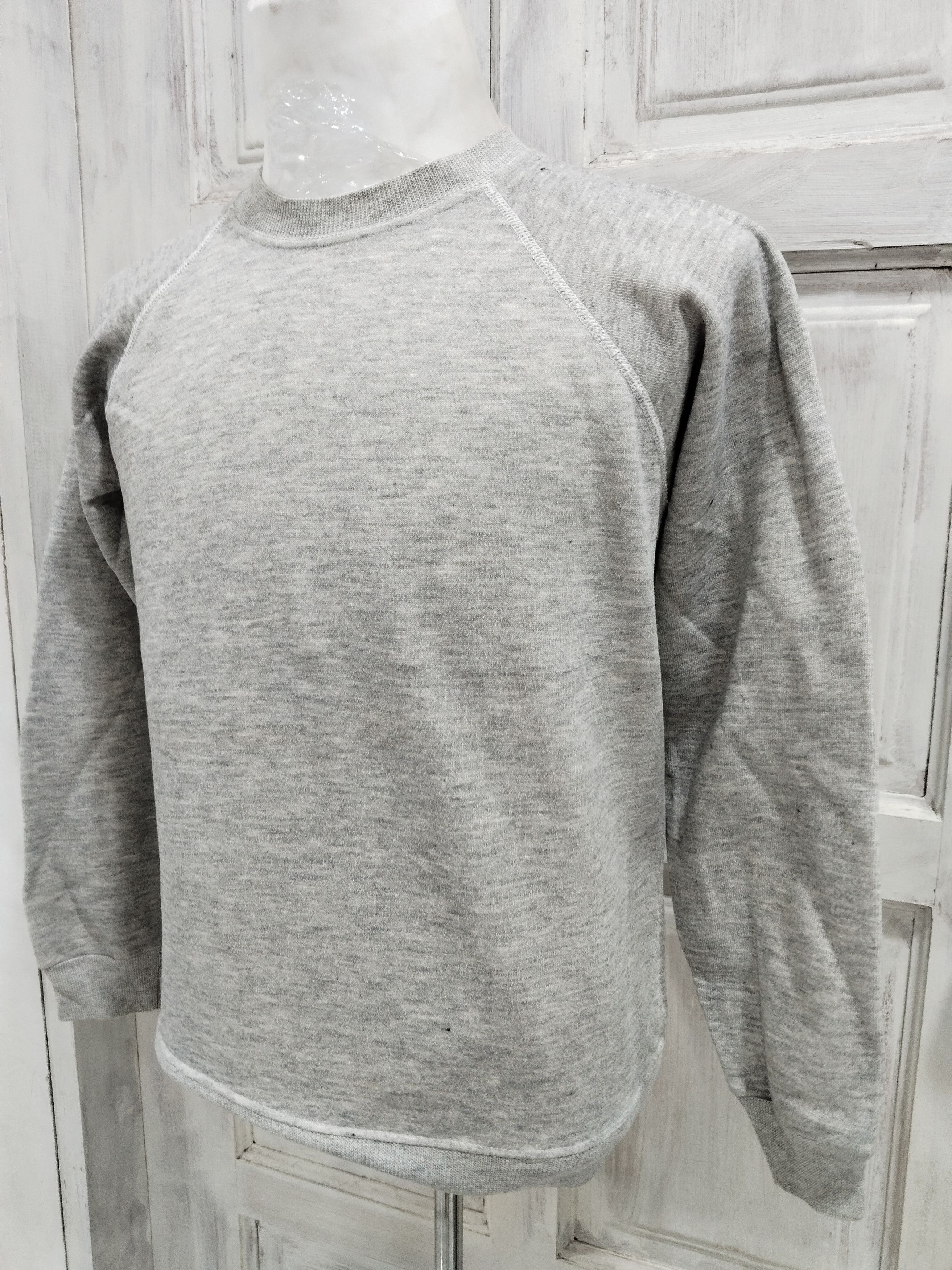 Hanes × Vintage Vintage 80s Plain Rayon Sweatshirt Size US M / EU 48-50 / 2 - 2 Thumbnail