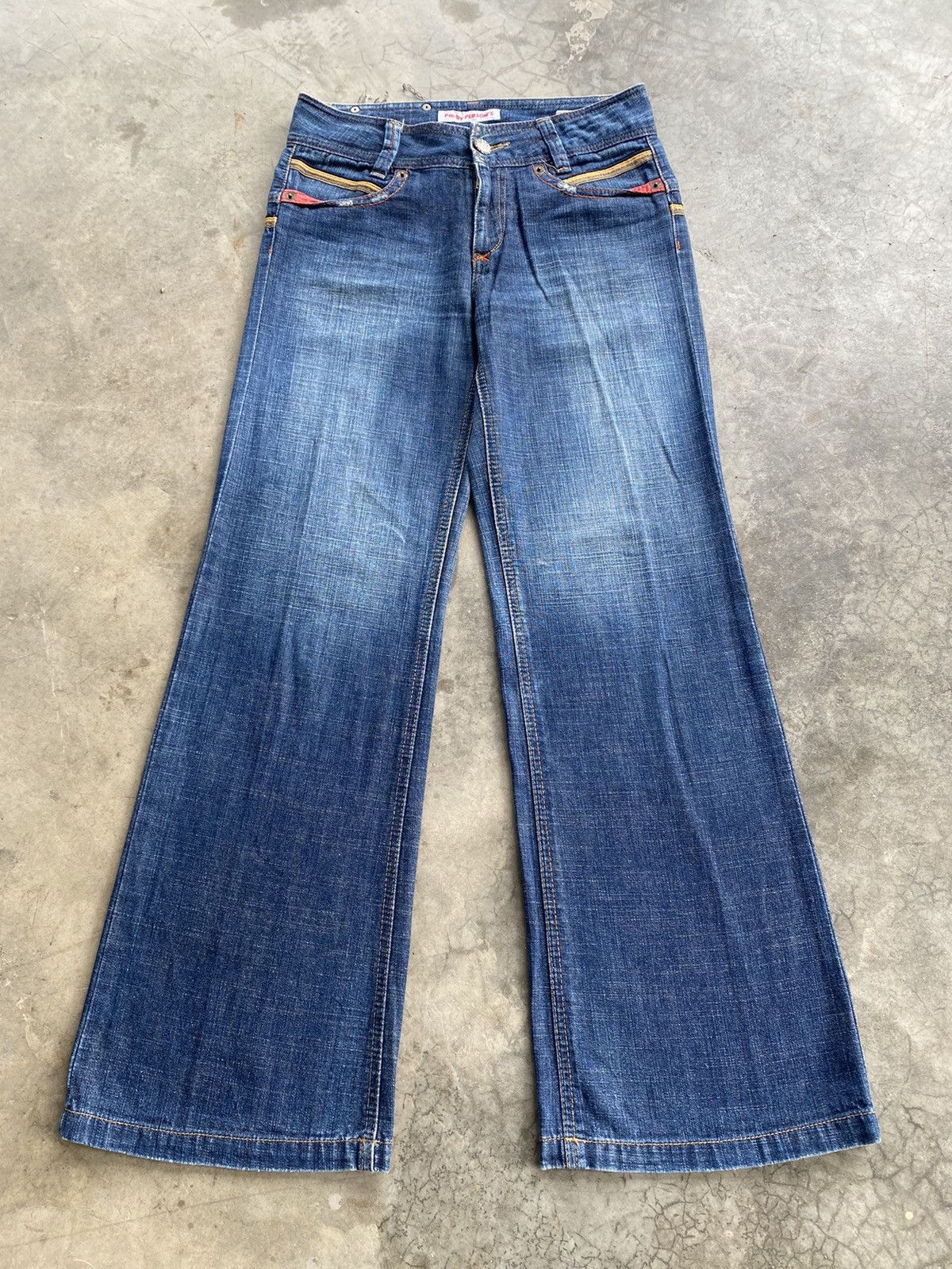 Hysteric Glamour × Japanese Brand × PERSON'S Flare Baggy Japan Person’s Washed Blue p53 Size US 29 - 8 Thumbnail
