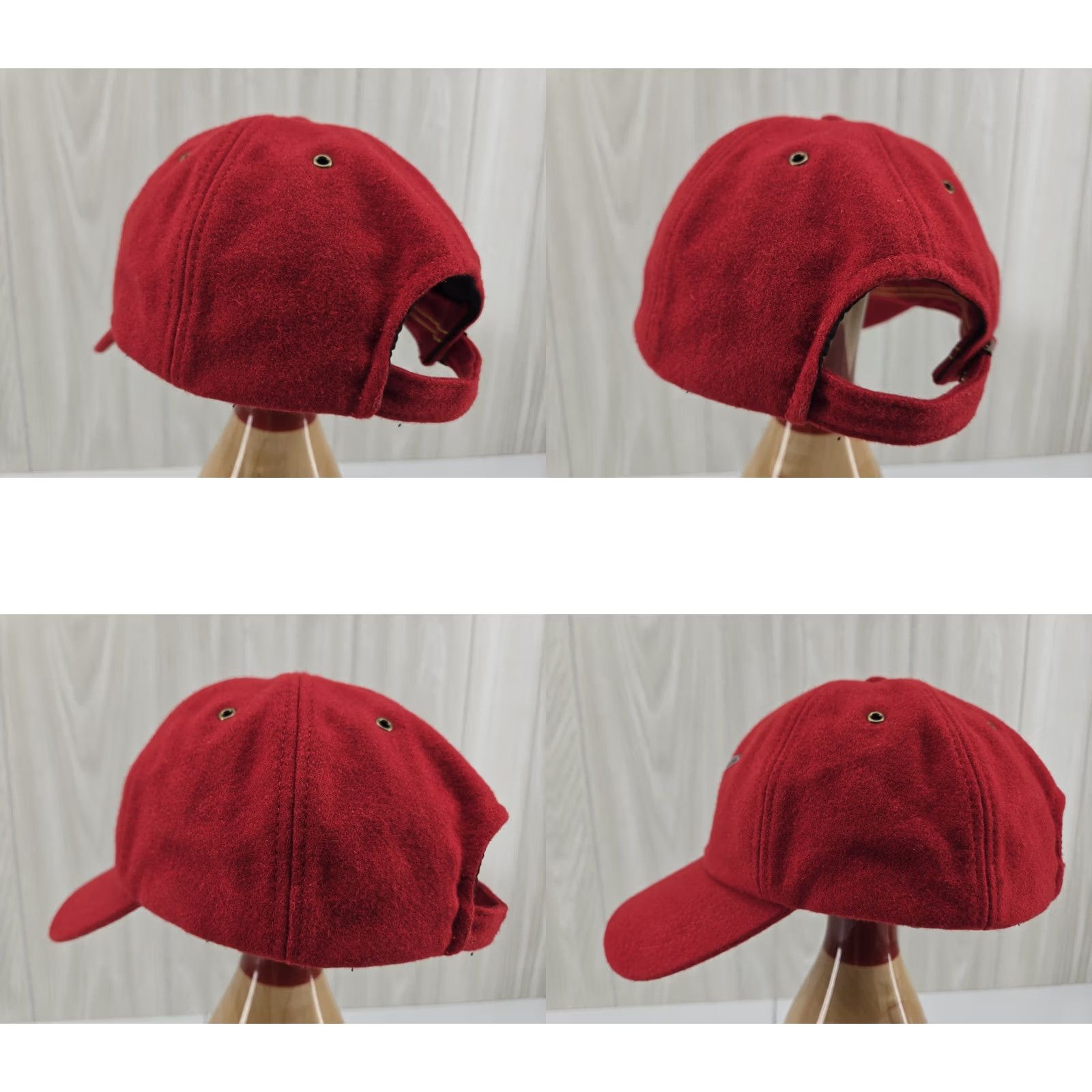 Vintage Alpine Club Baseball Cap Wool Blend Red Adjustable Strap Men One Size Autumn Winter Switzerland Hat Size ONE SIZE - 8 Thumbnail
