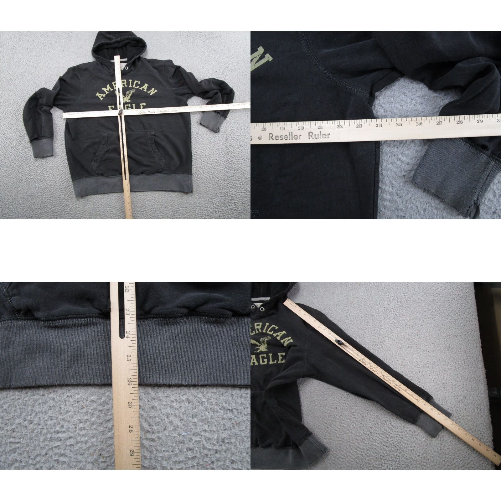 American Eagle Outfitters VINTAGE American Eagle Outfitters Hoodie Pullover Mens Size L Black Grunge SK8 Read Sports Winter Fall Spring All Seasons Hooded Mens Size US L / EU 52-54 / 3 - 8 Thumbnail