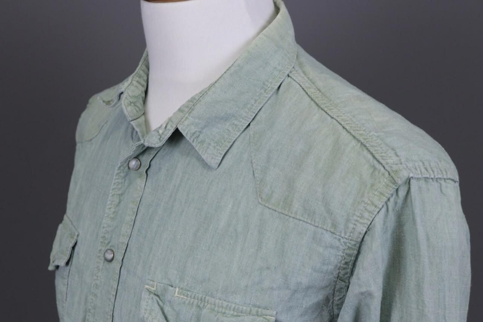 Edwin Edwin Japanese Denim Pockets Snap Overshirt Shirt Size M Size US M / EU 48-50 / 2 - 9 Thumbnail