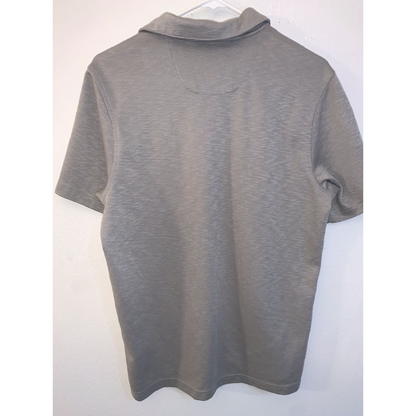 Vintage Tasso Elba Island Button Down Short Sleeve Shirt Gray Polyester Mens Sz S Classic Button down 90s Designer Vintage: No Size US L / EU 52-54 / 3 - 4 Thumbnail