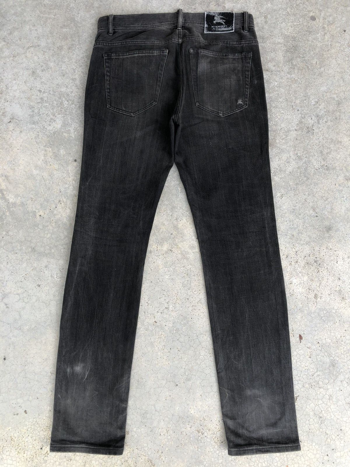 Burberry Burberry Black Label Embroidered Logo Distressed Jeans Slim Size US 31 - 2 Thumbnail