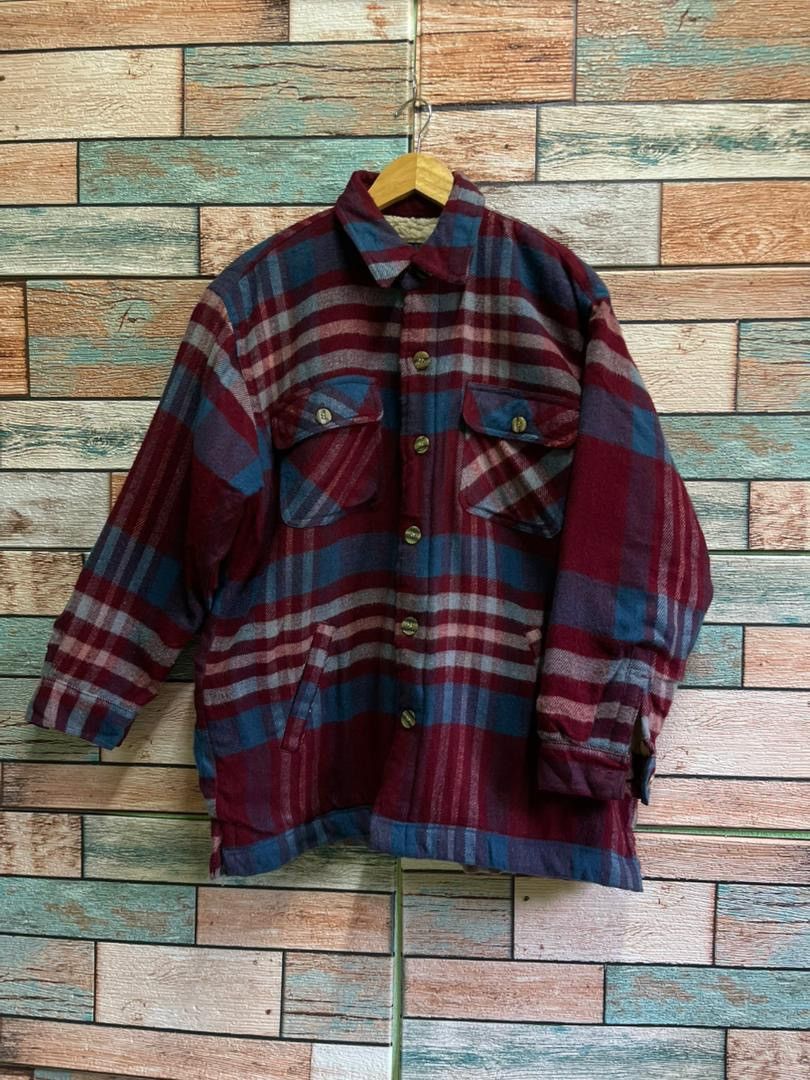 Flannel Vintage Hit Maker Sherpa-Lined Plaid Flannel Jacket Size L Size US L / EU 52-54 / 3 - 1 Thumbnail
