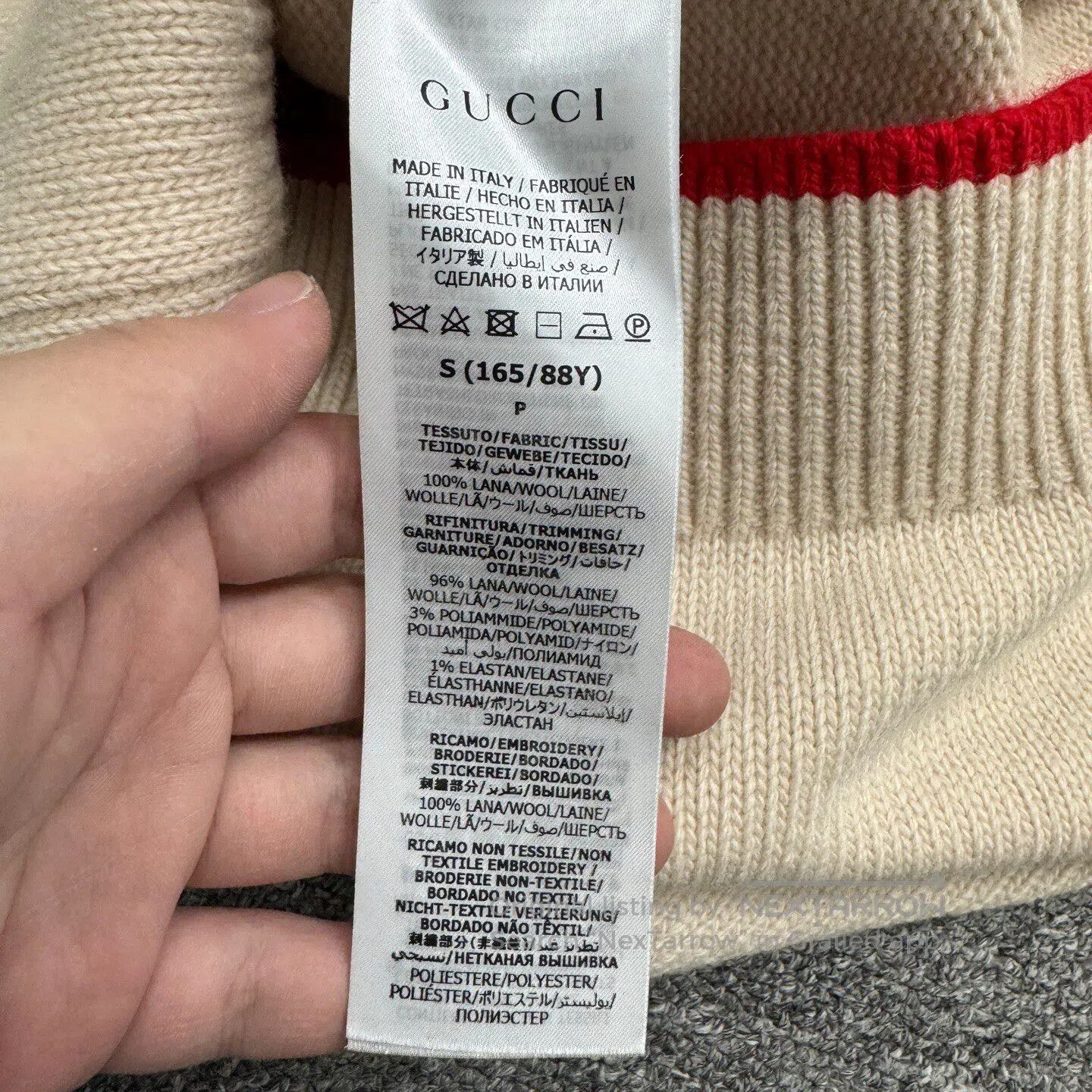 Gucci Guicci Flame-embossed wool sweater| Size US S / EU 44-46 / 1 - 4 Thumbnail