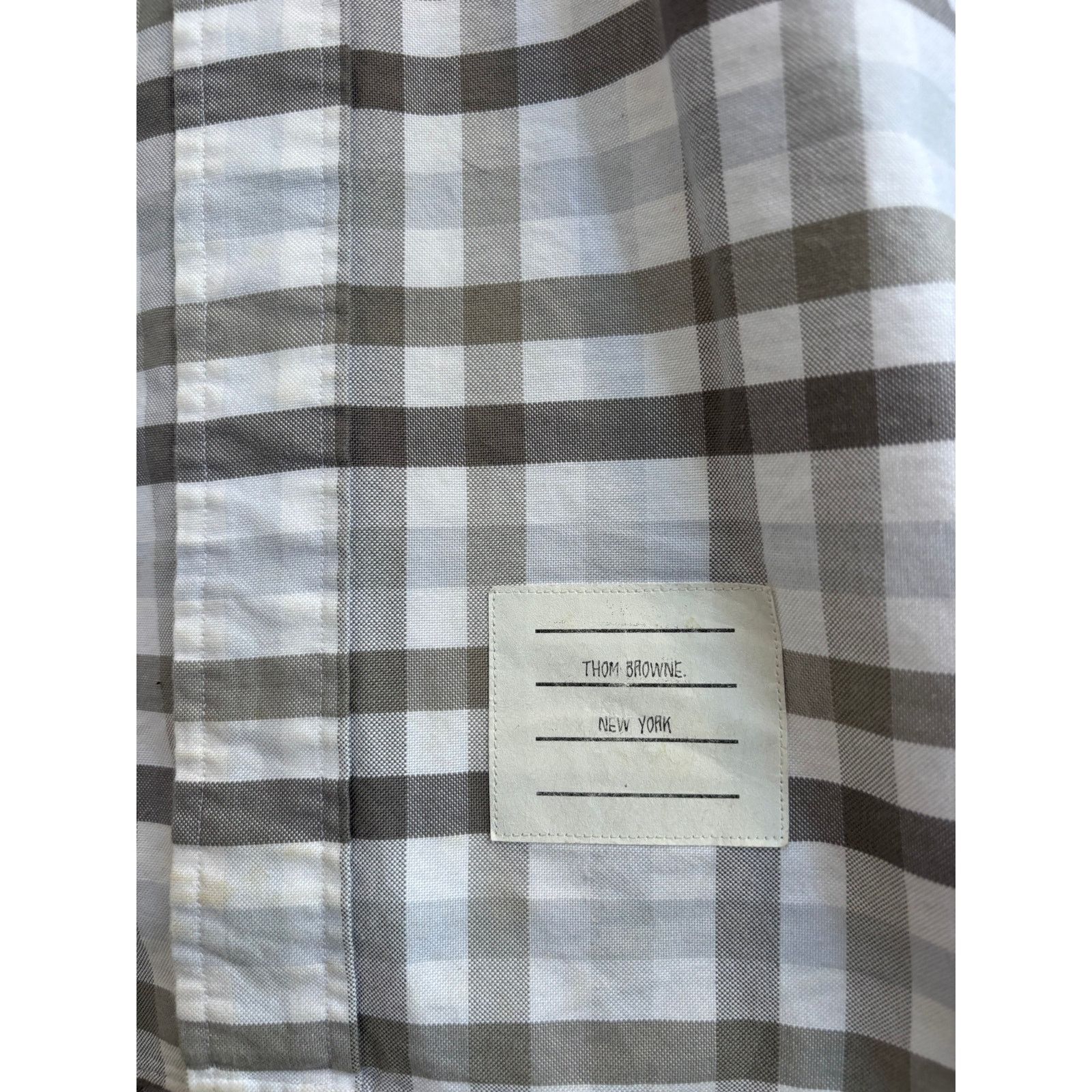 Thom Browne Thom Browne Grey Plaid Button Down Shirt Size 5 (XXL) Size US XXL / EU 58 / 5 - 4 Thumbnail