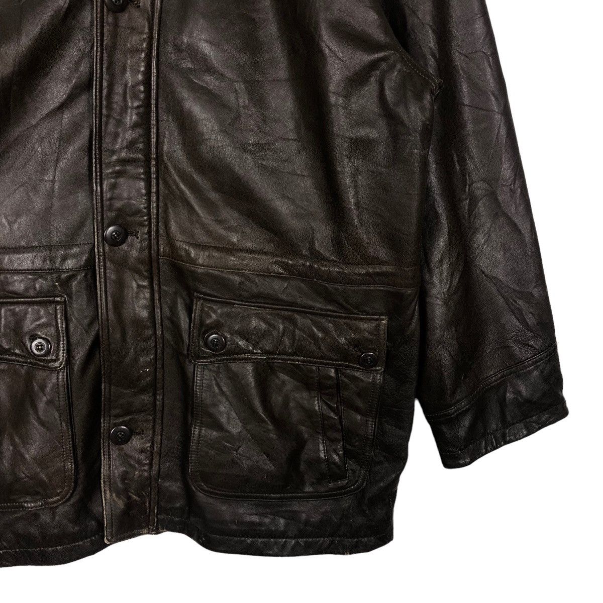 Japanese Brand 🔥90’s Biker Genuine Leather Jacket Allen Jolly Issey Miyake Size US L / EU 52-54 / 3 - 8 Thumbnail