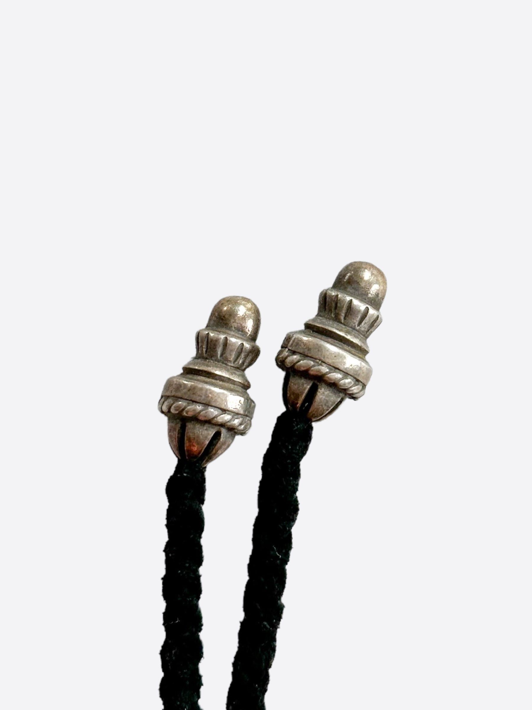 Chrome Hearts Chrome Hearts Black Braided Leather Cross Necklace Size ONE SIZE - 5 Thumbnail