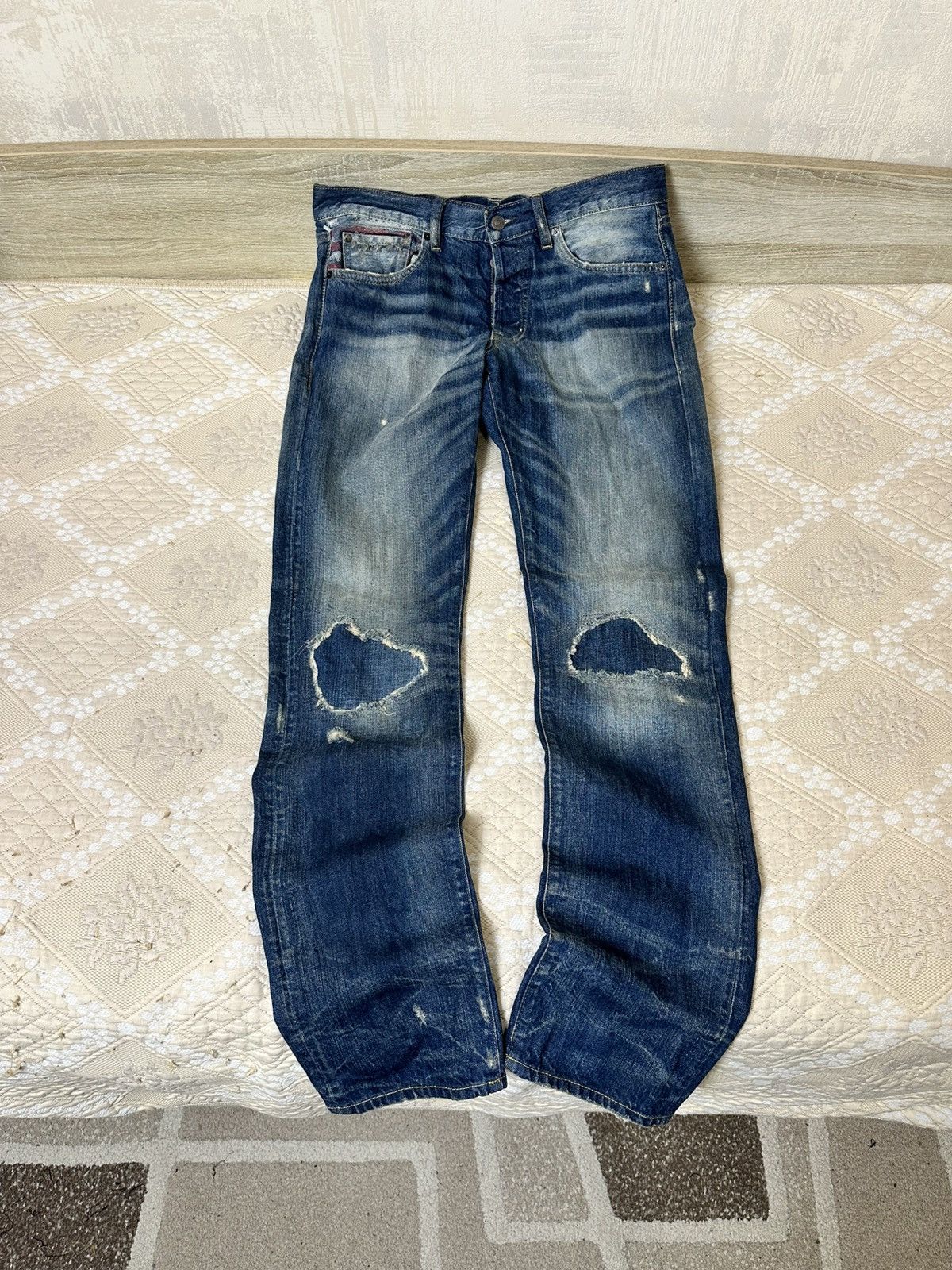 Denim & Supply Ralph Lauren 🔥 FW14 Denim Supply Ralph Lauren Distressed Denim Jeans Pant Size US 33 - 1 Thumbnail