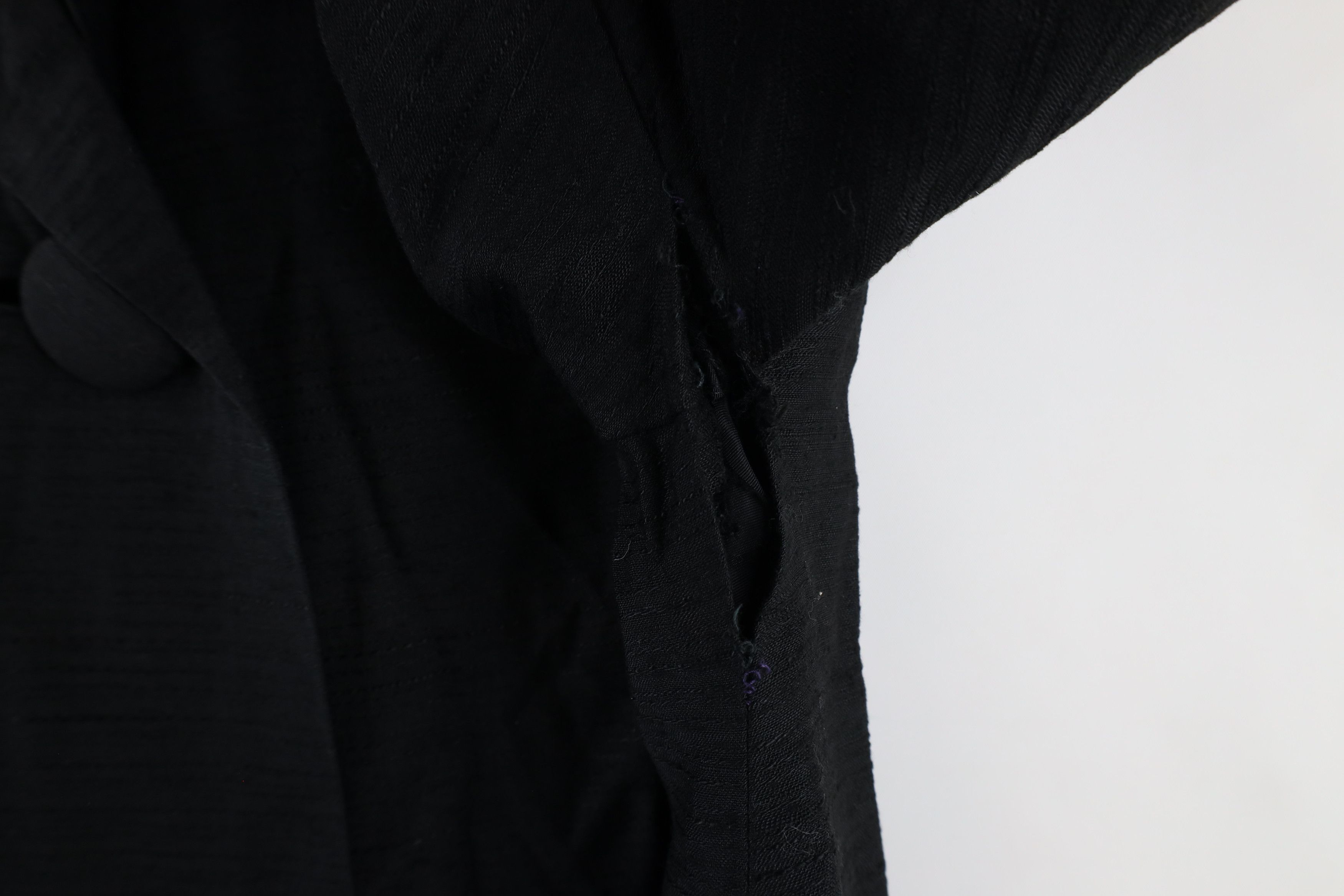 Vintage Vintage 50s 60s Rockabilly Rayon Big Button Trench Coat USA Size L / US 10 / IT 46 - 8 Thumbnail