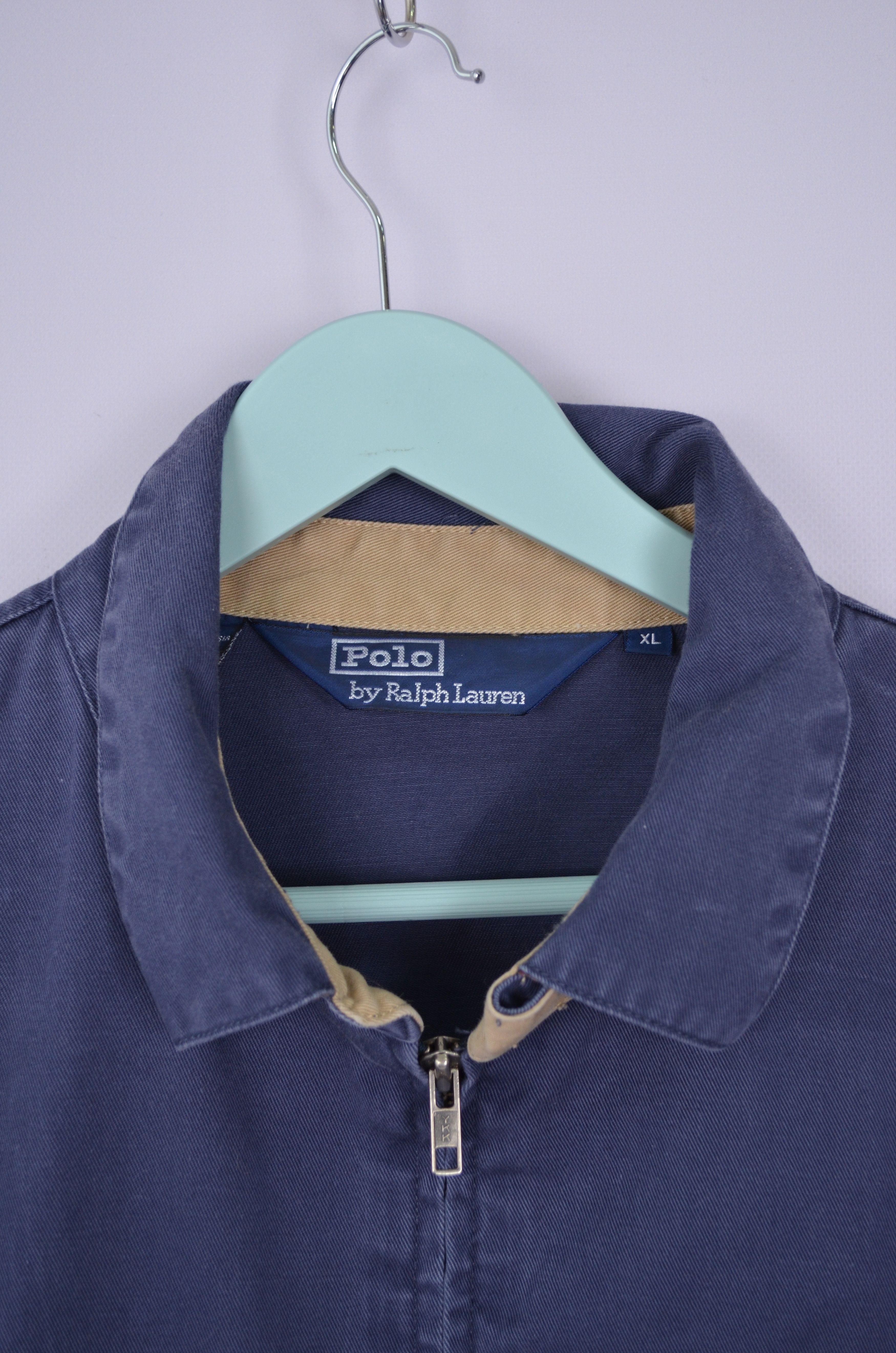Polo Ralph Lauren × Vintage Polo Ralph Lauren Navy Bomber Jacket Vintage 90s Faded Size US XL / EU 56 / 4 - 6 Thumbnail