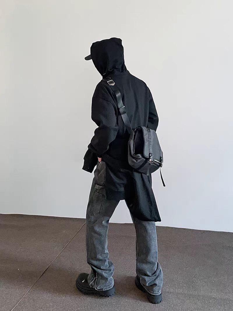 Japanese Brand × Jean High Street Zipper Split Aged Workwear Micro Flare Jeans Size US 30 / EU 46 - 4 Thumbnail