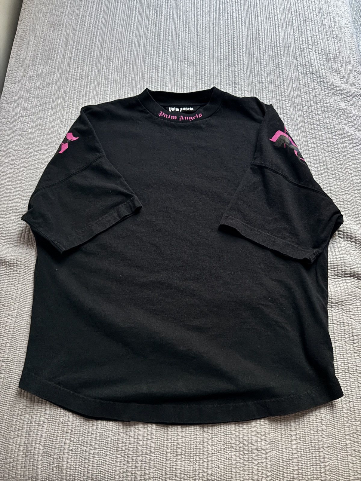 Palm Angels Palm Angels Doubled Logo Over T Shirt Size US L / EU 52-54 / 3 - 2 Thumbnail