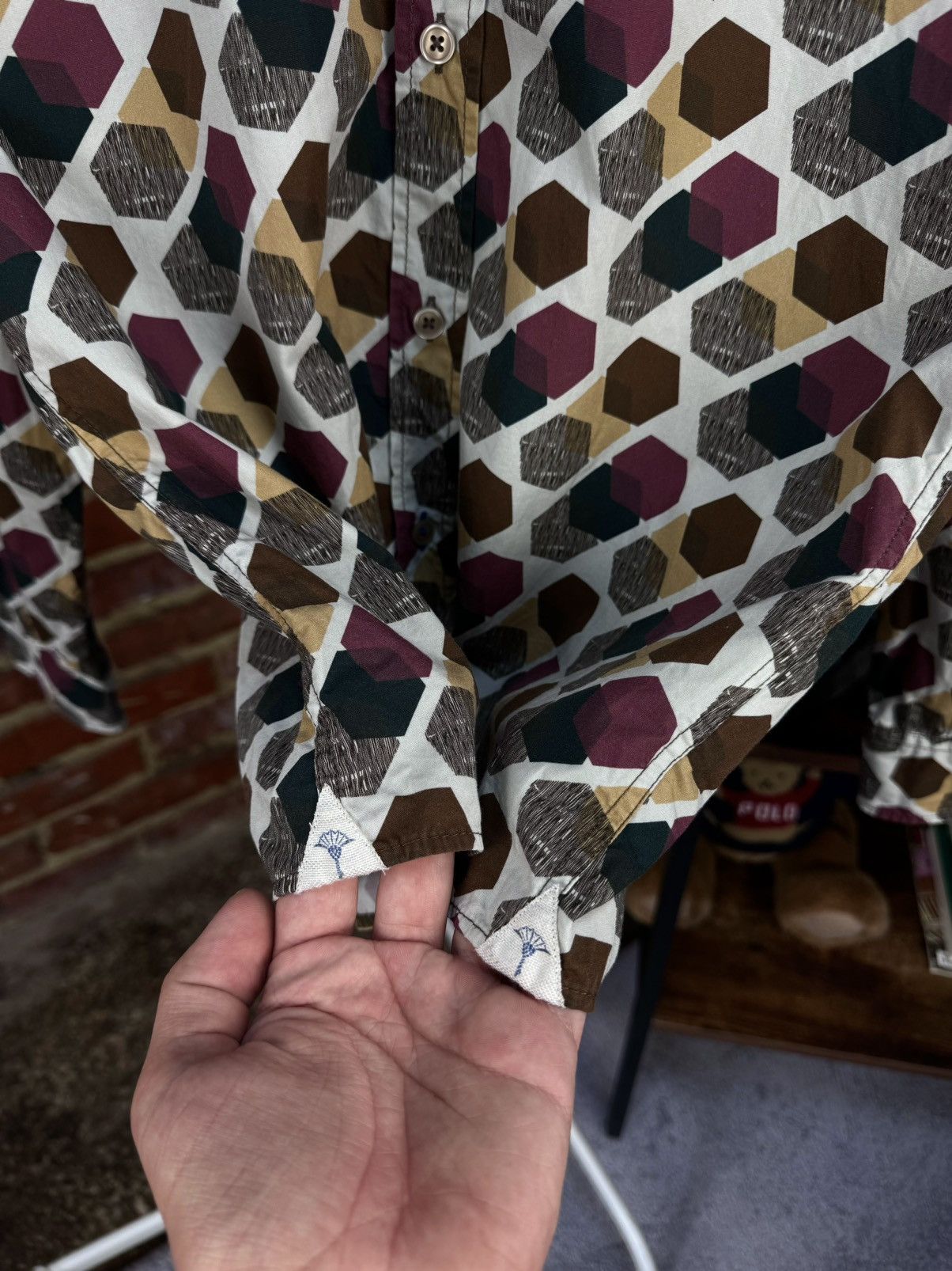 Joop! JOOP Hanjo-W Printed Geometric Long Sleeve Shirt Size US S / EU 44-46 / 1 - 5 Thumbnail