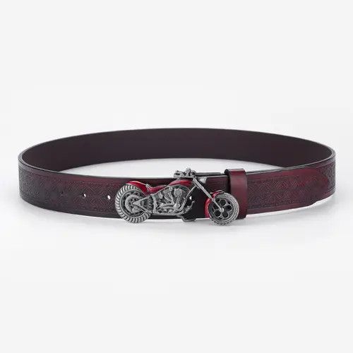 Designer Motorcycle Vintage Belt Riveted Belts Menswear Accessories Size ONE SIZE - 3 Thumbnail