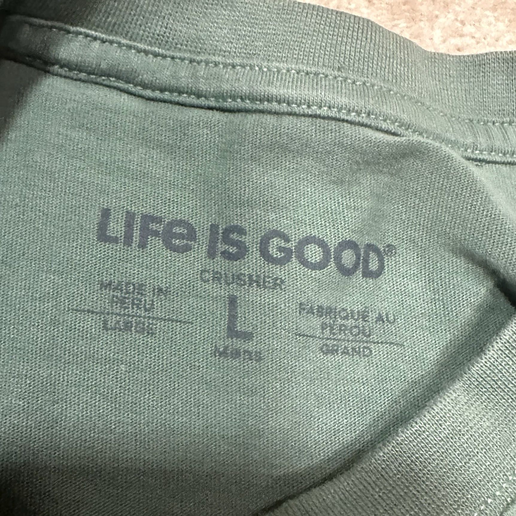 Life is Good Life is Good T Shirt Mens Large Green Long Sleeve Christmas Crusher Tee Shirts Men Green Christmas Life is Good Logo Size US L / EU 52-54 / 3 - 5 Thumbnail