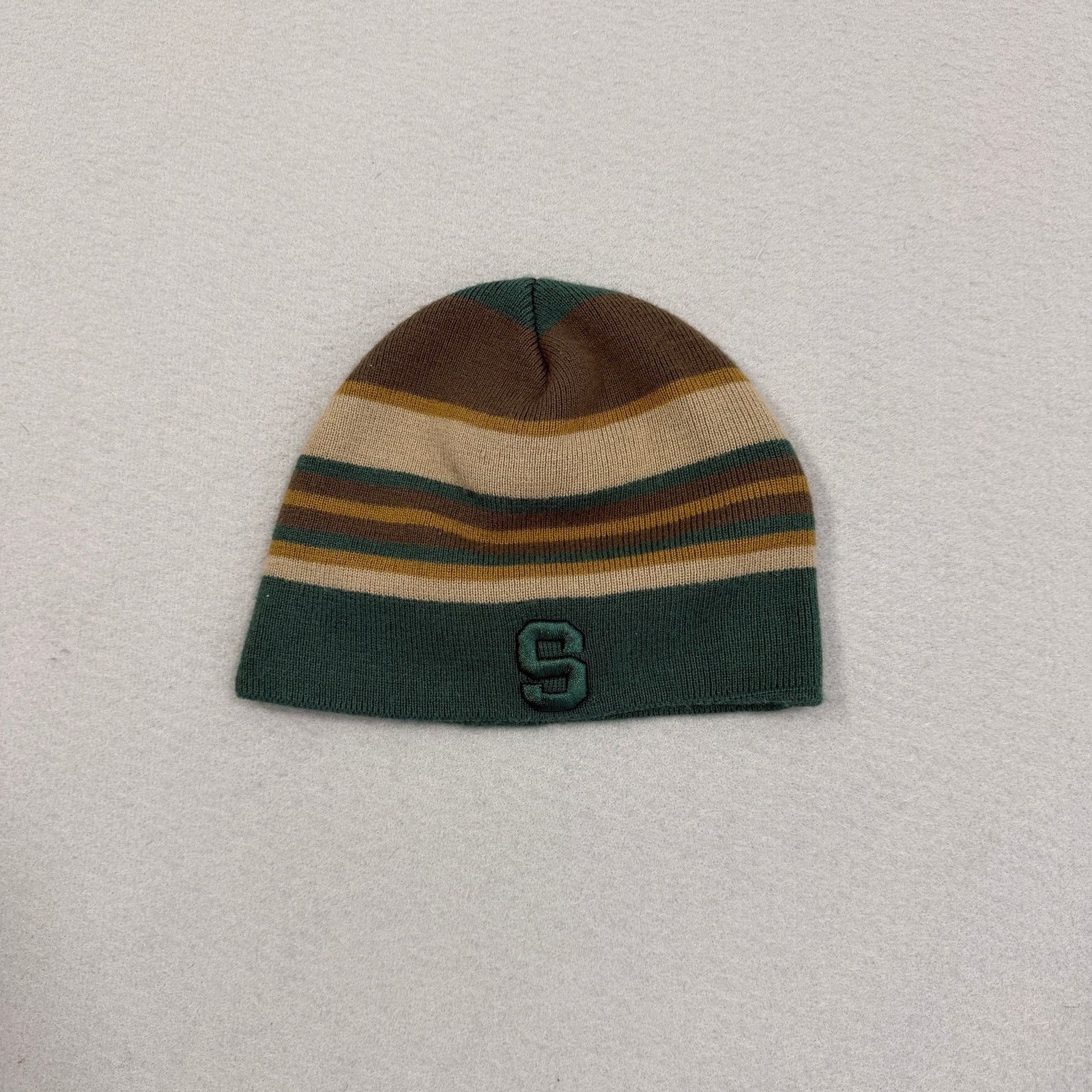 Vintage Vintage Michigan State Spartans Beanie Hats Green Brown MSU Size ONE SIZE - 1 Thumbnail
