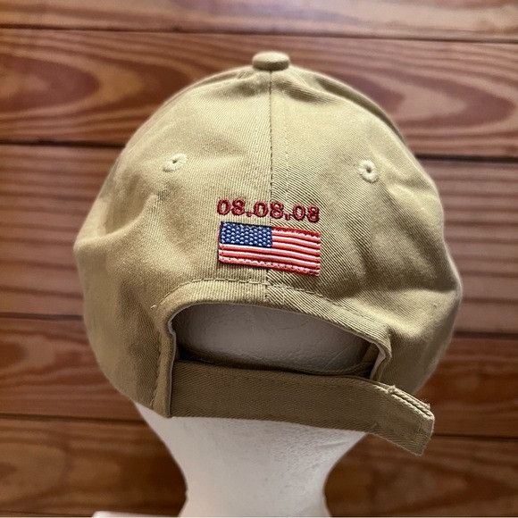 USA Olympics Olympic 08 Khaki Snapback Cap Hat Adjustable Retro Team USA Size ONE SIZE - 2 Thumbnail